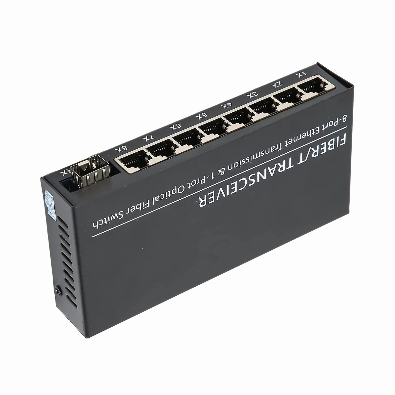 Commutateur Gigabit Convertisseur de Fibre Monomode Ethernet 8 Ports avec compatibilité Adaptative 0/100/1000M