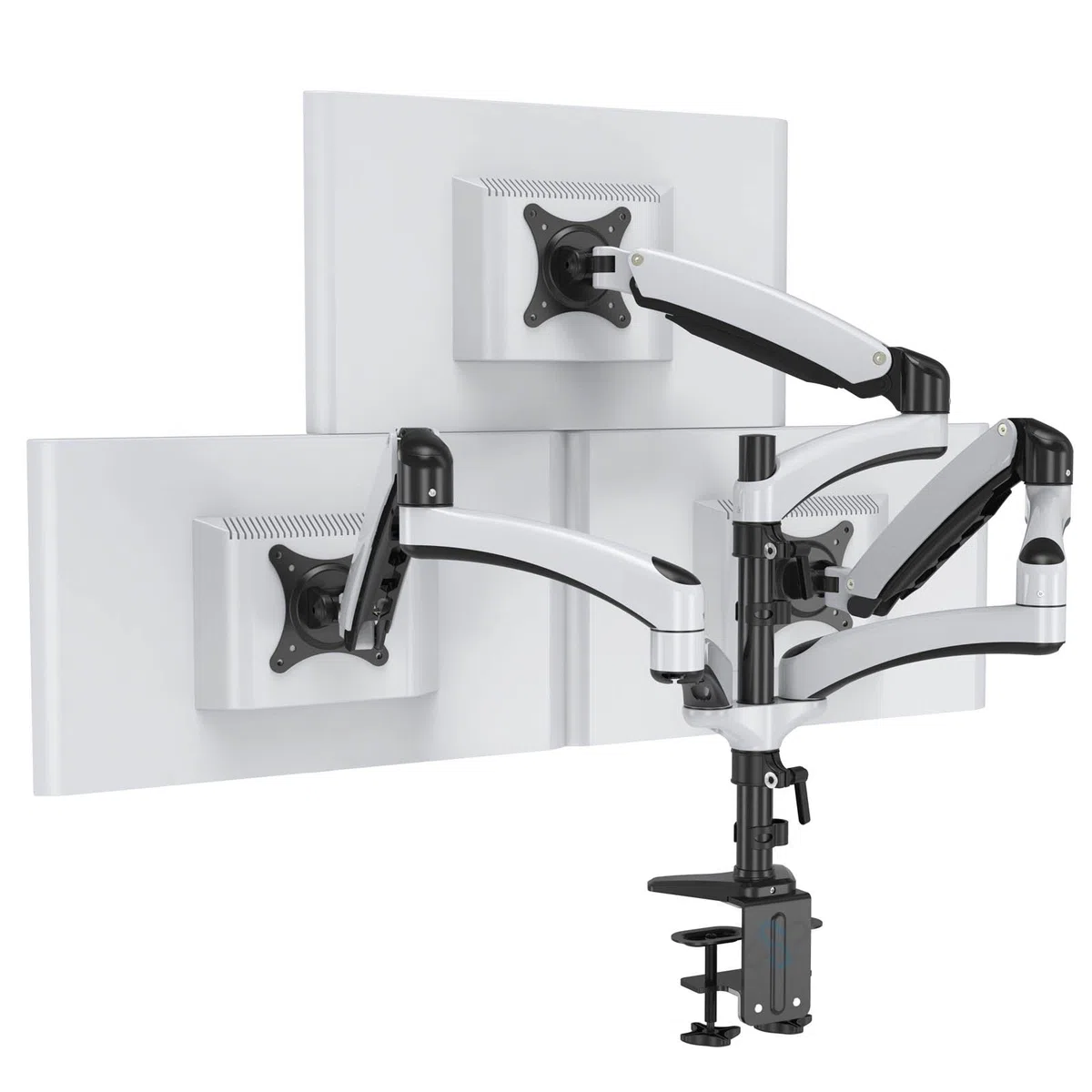 HFTEK - Support Écran, Support de Moniteur et Ordinateur, Support pour 3 Moniteurs de 15" - 27" (FY138DW)
