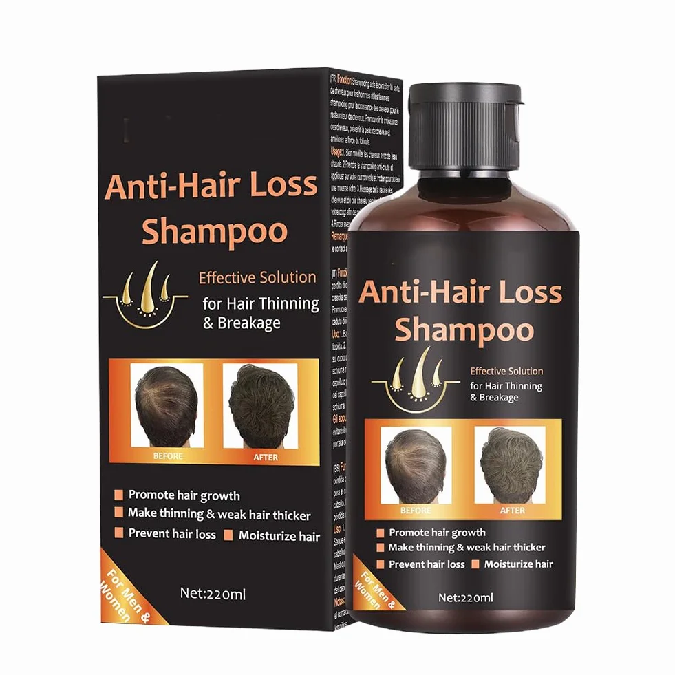 Shampoing Croissance Cheveux Anti Chute Hommes Femmes, 220ml