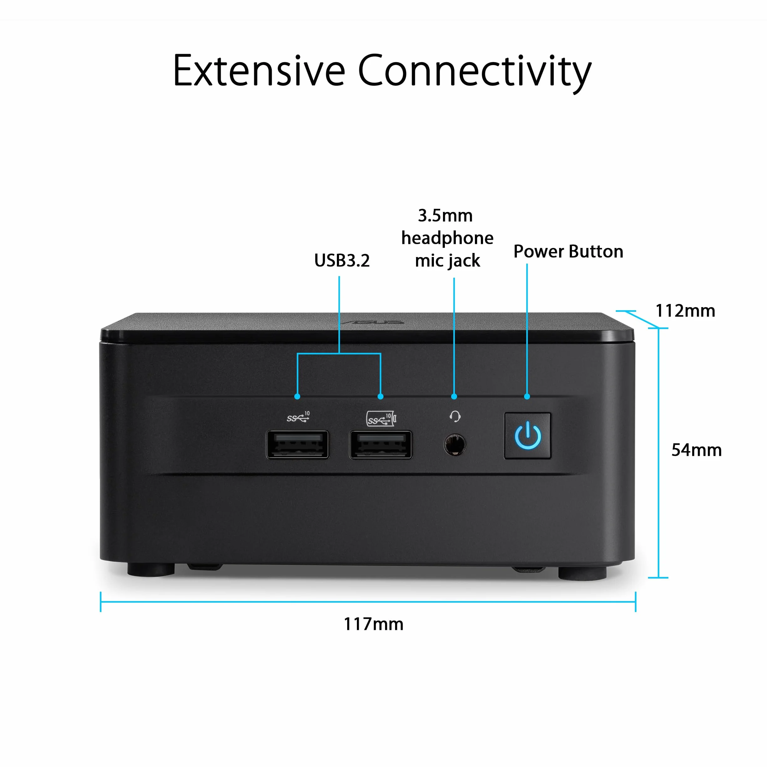 Asustek Asus - Barebone - MinI-Pc - 1 X Core I5 1340p - Wlan: 802.11a/b/g/n/ac/ax (wI-Fi 6e) - Schwarz (90ar00a1-M00040)