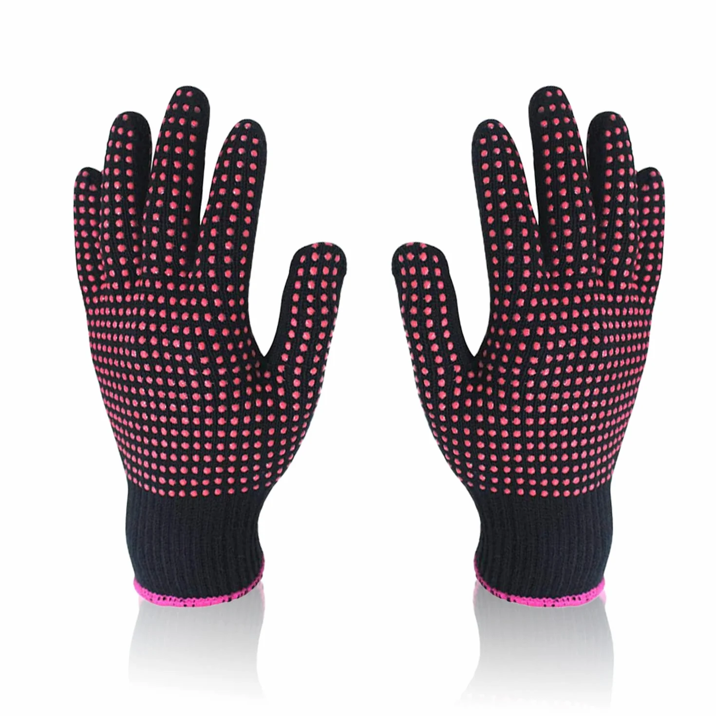 Gant de Protection Coiffure Résistantes à la Chaleur en Silicone Antiglisse 2 Pièces