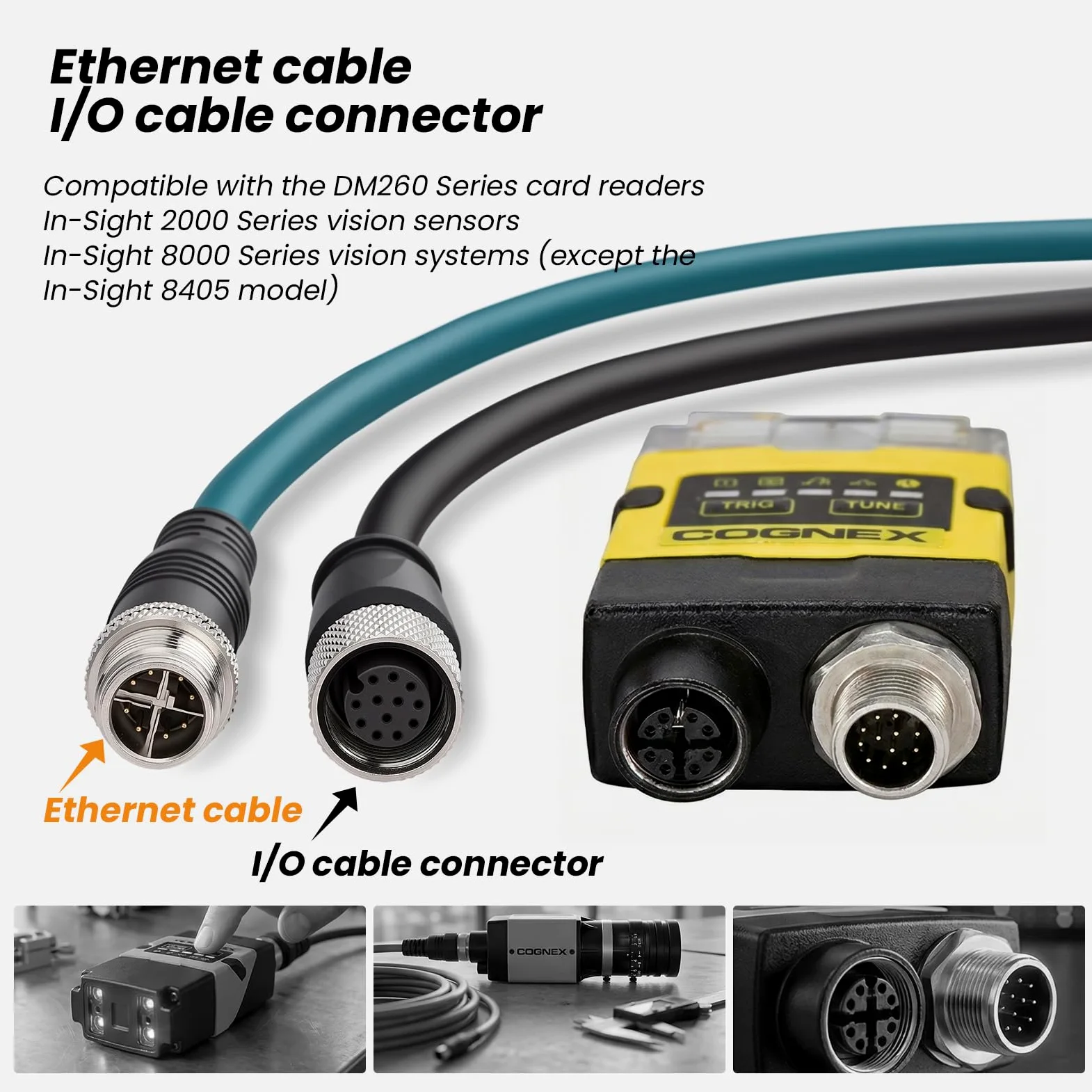 Câble Ethernet Eonvic M12 mâle-Femelle à 8 Positions, X-Code Cat7e, hautement Flexible, blindé et étanche, pour réseaux Gigabit Ethernet industriels et caméras industrielles Cognex (Bleu, 50 m)