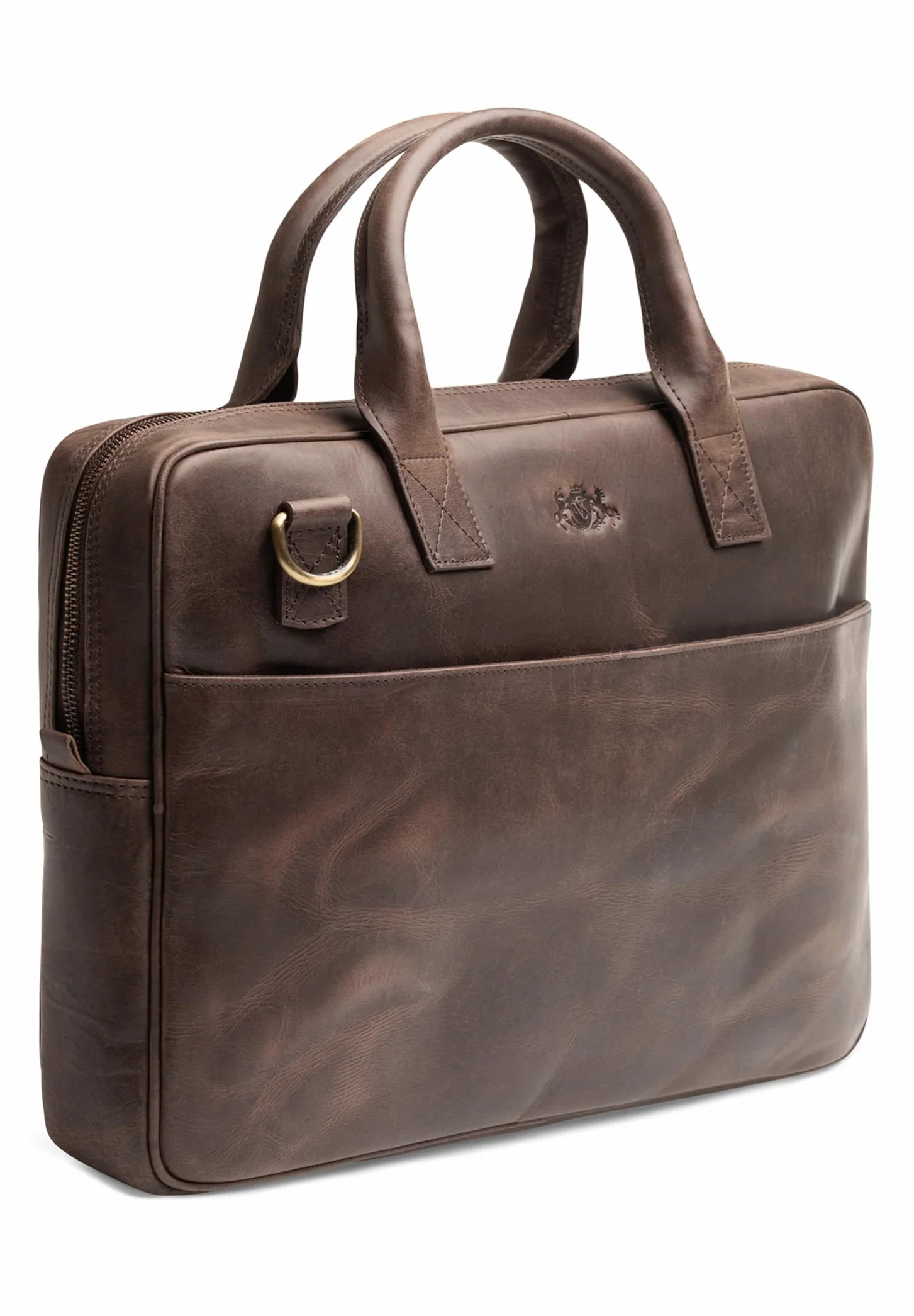 SID & VAIN Sac Ordinateur Portable Cuir véritable 15 Pouces Aden Mallette Professionnelle bandoulière Grand pour Hommes Serviette de Travail Etudiante Marron