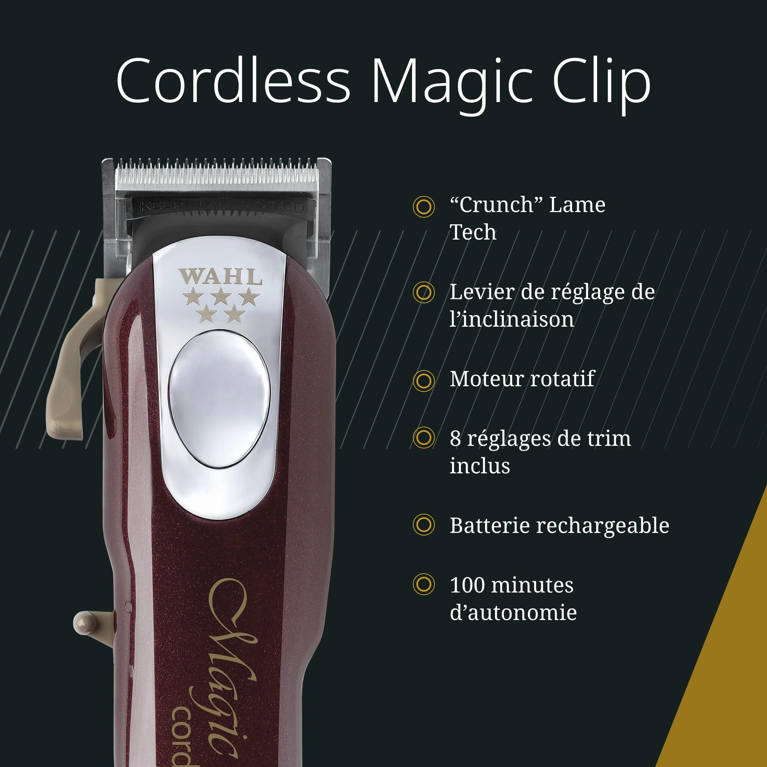 Wahl Magic Clip Tondeuse à cheveux sans fil rouge