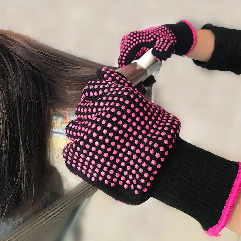Lessmon Gants résistants à la chaleur pour coiffer les cheveux boucler lisser fer à friser