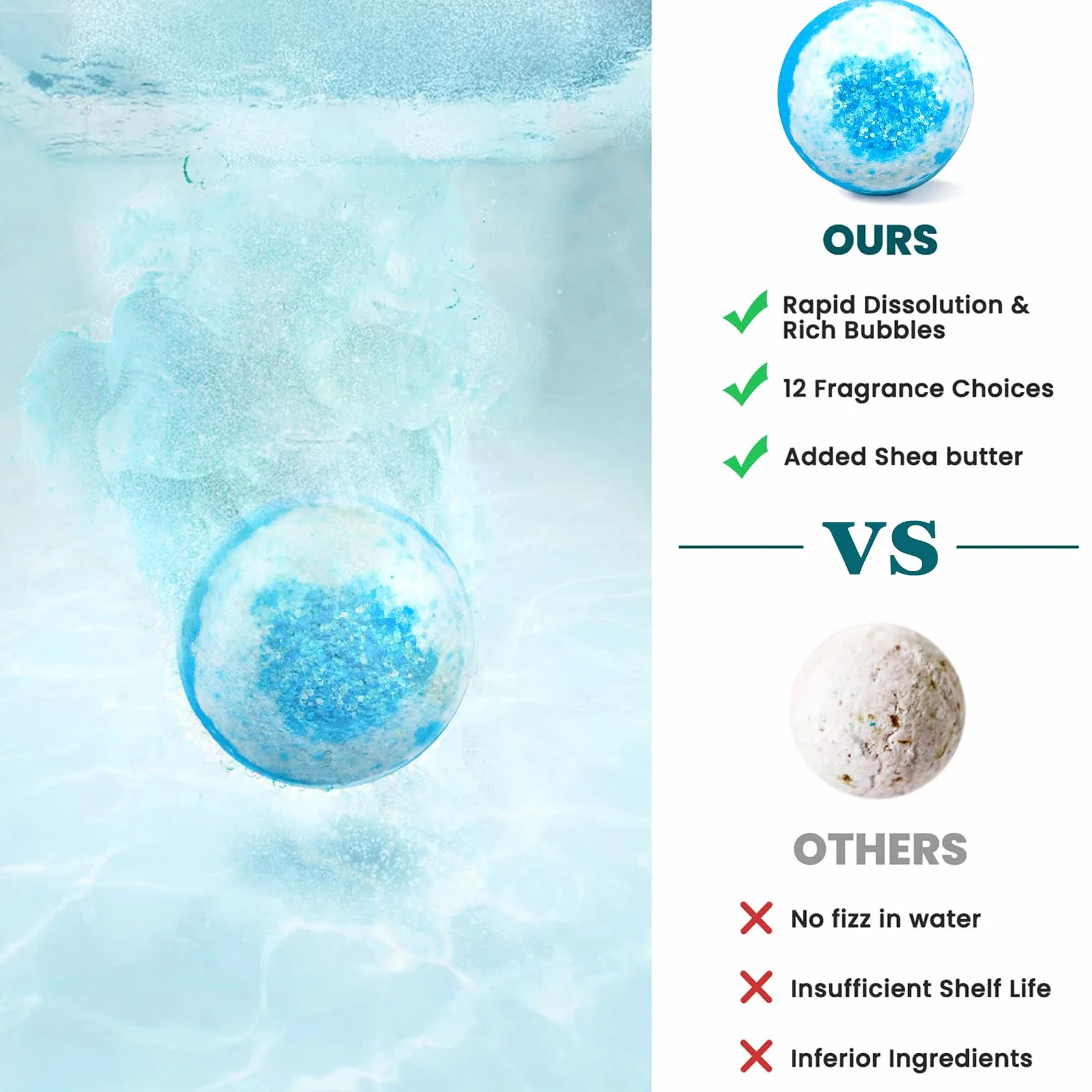 MOYKSRR Bombes de Bain Lot de 16 Coffret Cadeau Boules de Bain Moussantes Biologiques et Naturelles