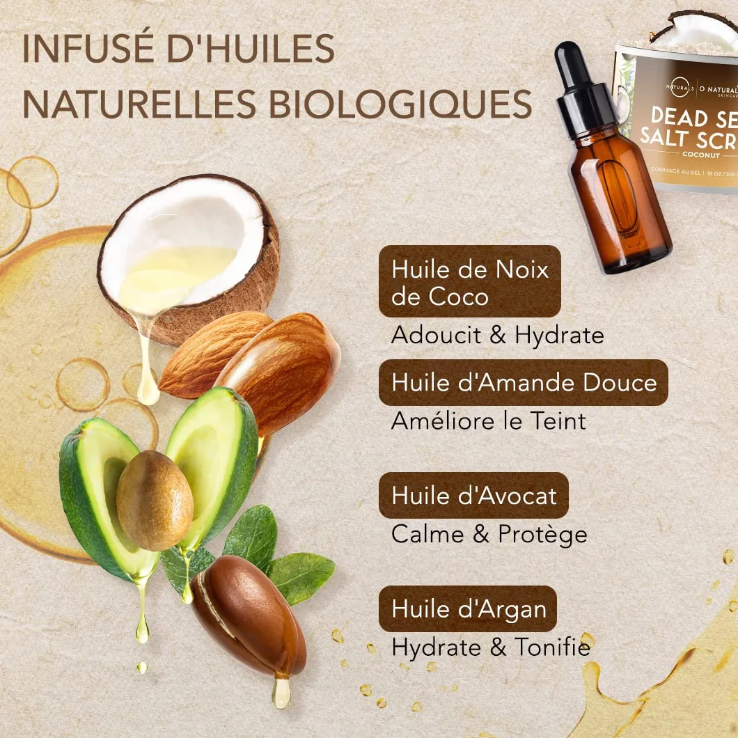O Naturals Gommage ultra-hydratant à la noix de coco et au sel de la mer Morte 500 g