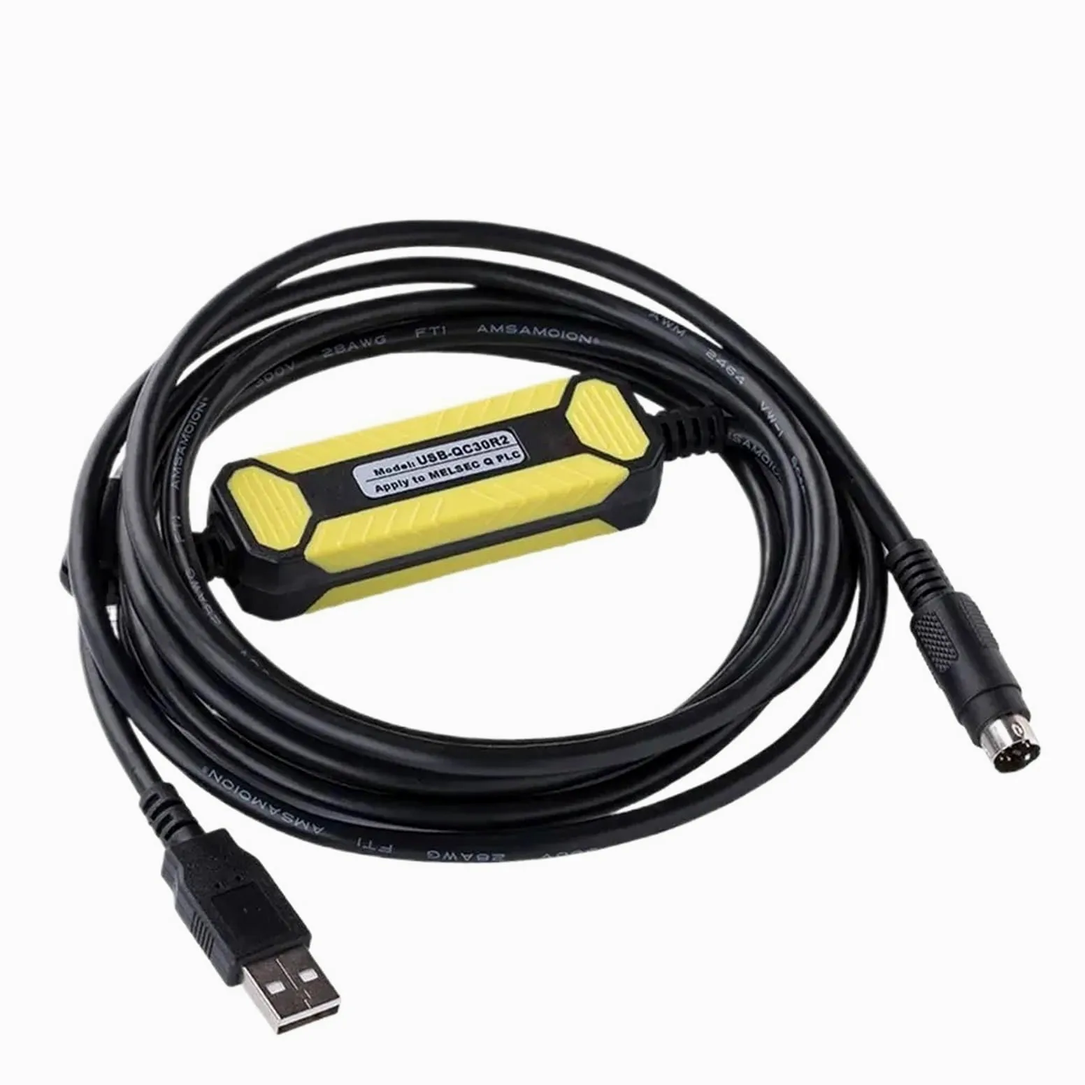 Câble de Programmation USB-QC30R2 for série Q, câble de données de téléchargement USB/RS232 Compatible Windows 7/XP(FTDI Type)