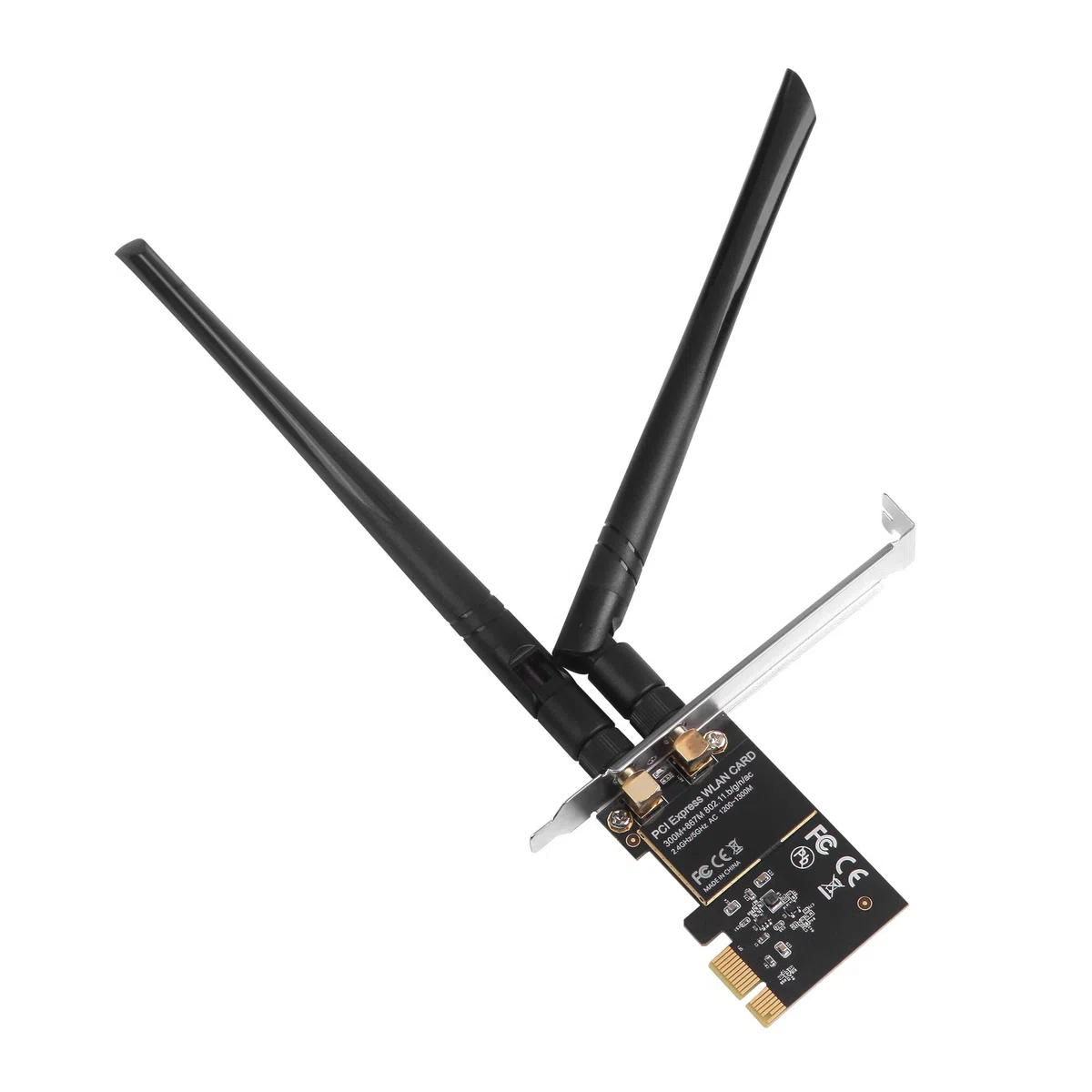 SIIG Carte PCIe sans fil 2T2R double bande WiFi Ethernet PCIe – AC1200, carte réseau WiFi, PCIe 2.0 x1 vers 2T2R 2.4G/5G double bande sans fil, 802.11ac, RTL8812AE, pour Windows 10/8.1/7, LB-WR0011-S1