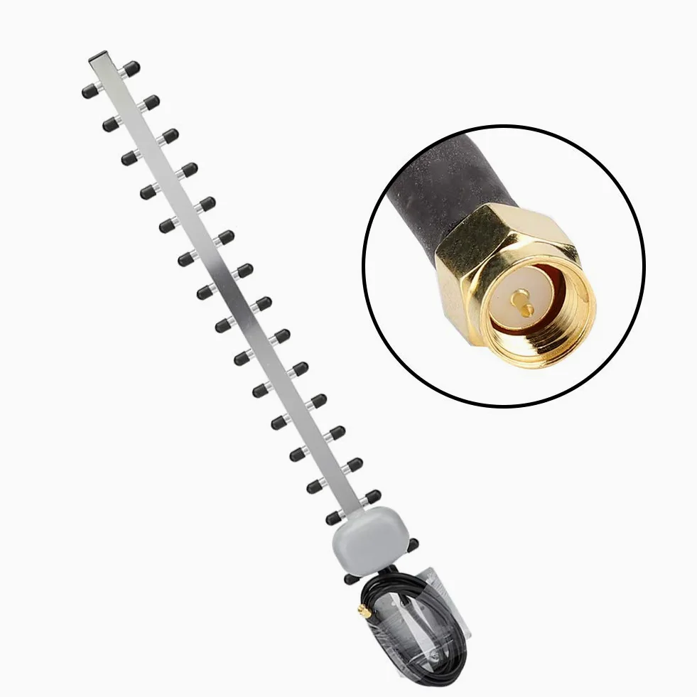 Luqeeg Antenne Directionnelle Yagi 4G 16 Unité 25dBi Routeur sans Fil à Gain élevé Carte Réseau Antenne Directionnelle Yagi