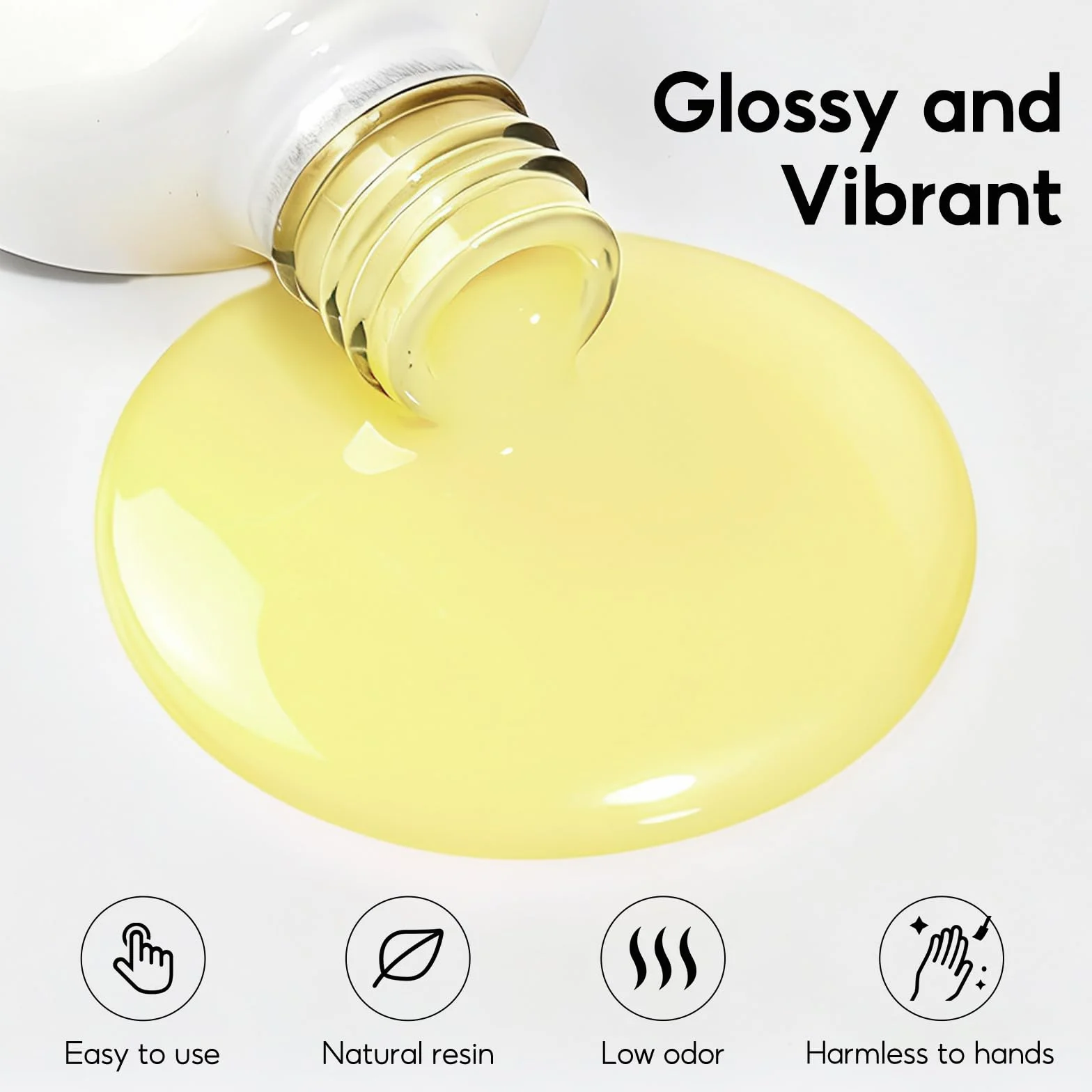 PEACECOLOR Vernis Gel UV Semi Permanent Jaune 10ML Soak Off Gel Nail Polish