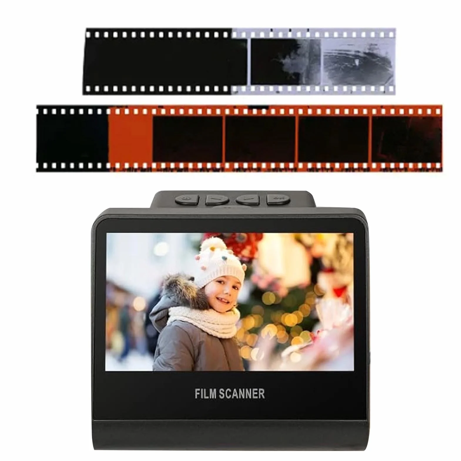 Scanner de Films et de Diapositives, Scanner de Film Numérique 22MP avec écran LCD 5 Pouces, Convertit 35 Mm, 126, 110, Film Super 8 et 8 Mm sur des Photos Numériques JPEG