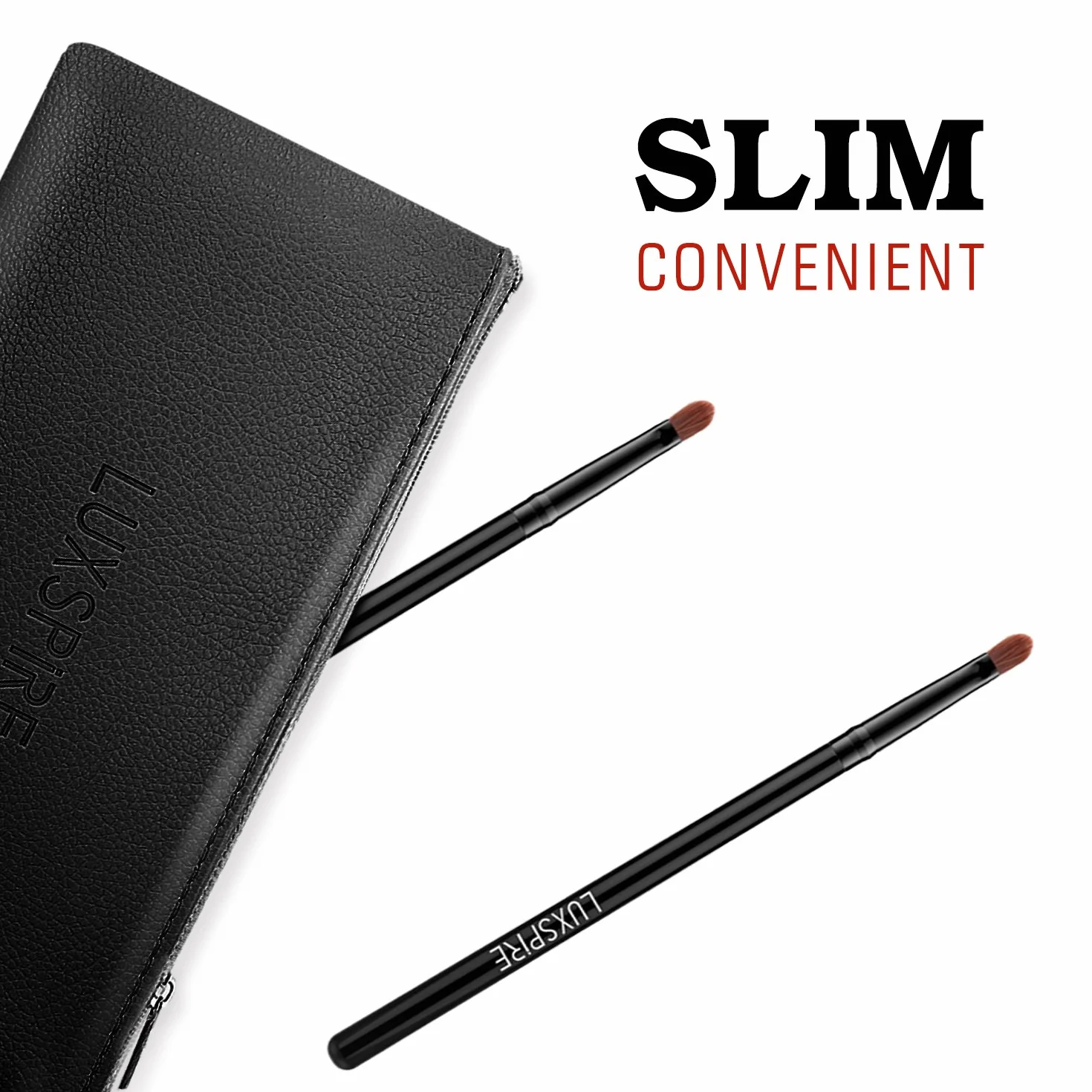 Luxspire Pinceaux à Lèvres Lot de 2 Noir Applicateurs Maquillage