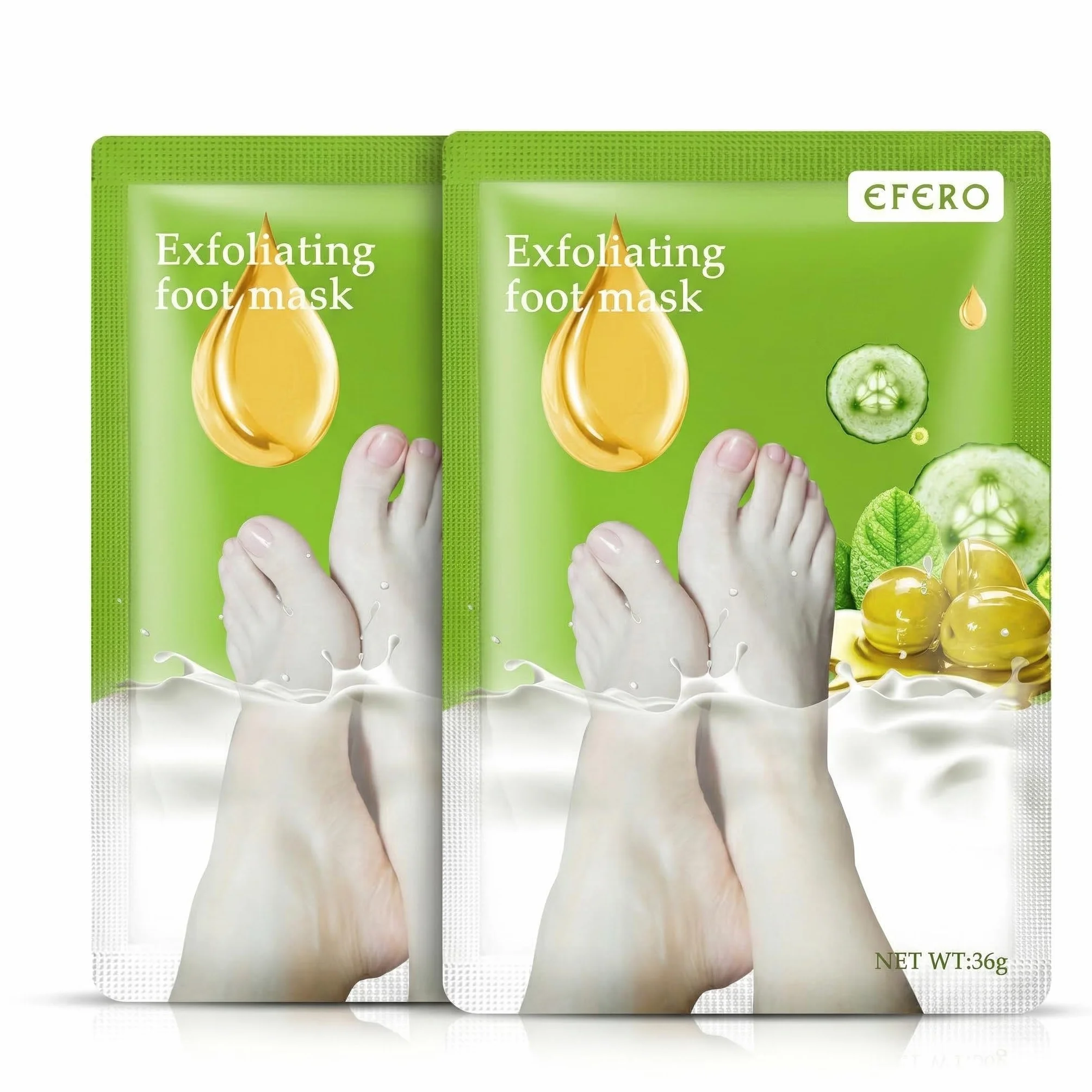Masque Pieds Peeling Exfoliant Soin Hydratant 2 Paires Confort
