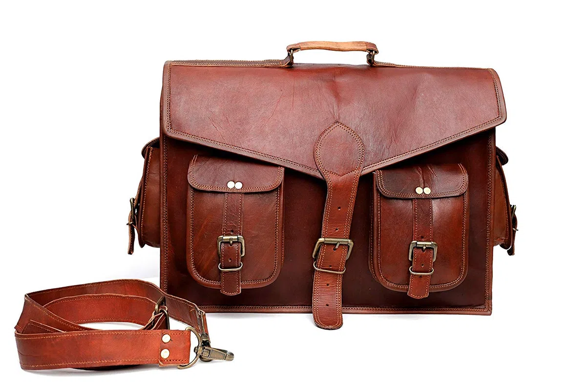 sac à bandoulière en cuir, porte-documents, épaule, bureau, valises, cartables pour hommes et femmes