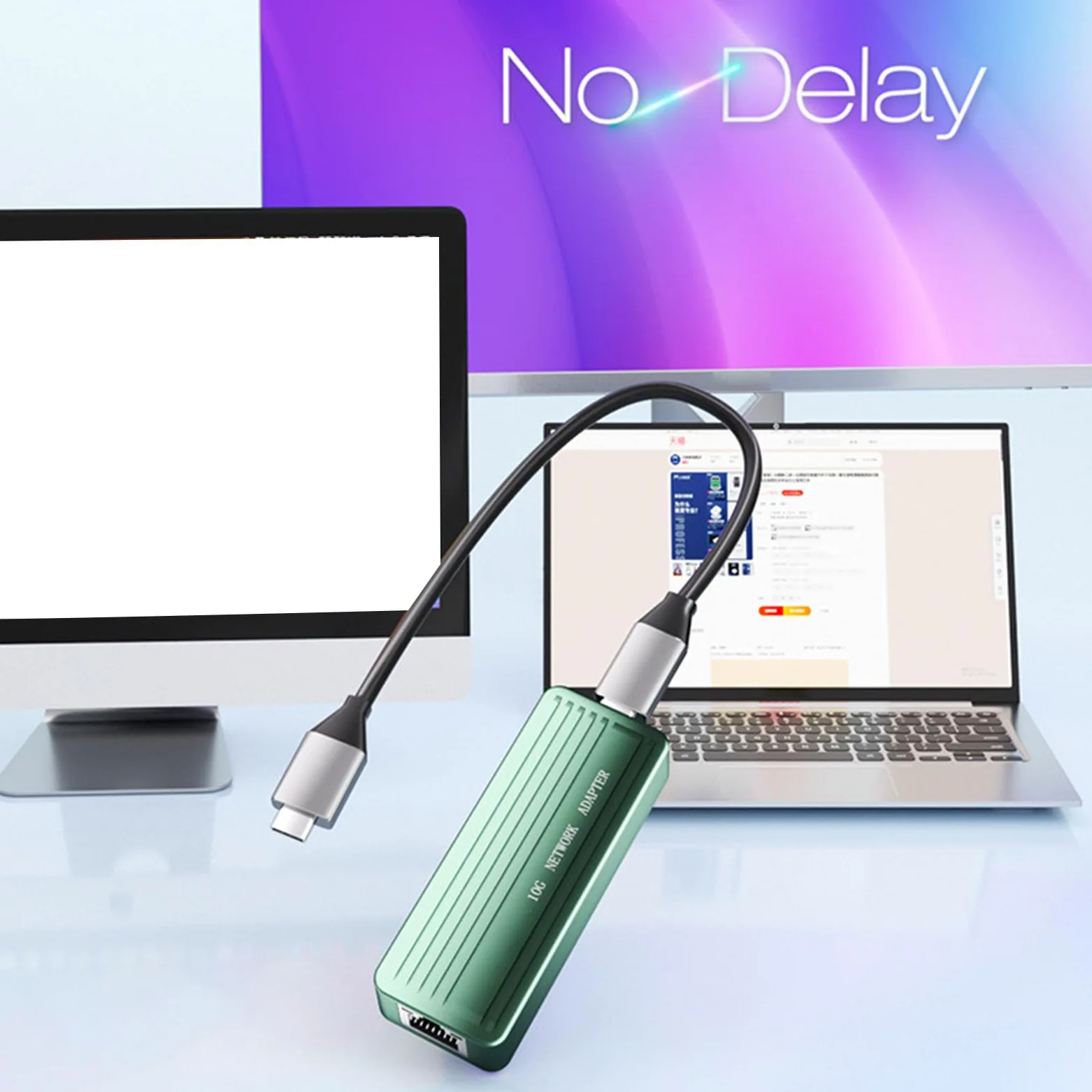 Adaptateur USB C vers RJ45 Ethernet 1 Gbit/s Port Gigabit en aluminium Transfert de données rapide pour ordinateur portable PC Adaptateur Ethernet en alliage d'aluminium