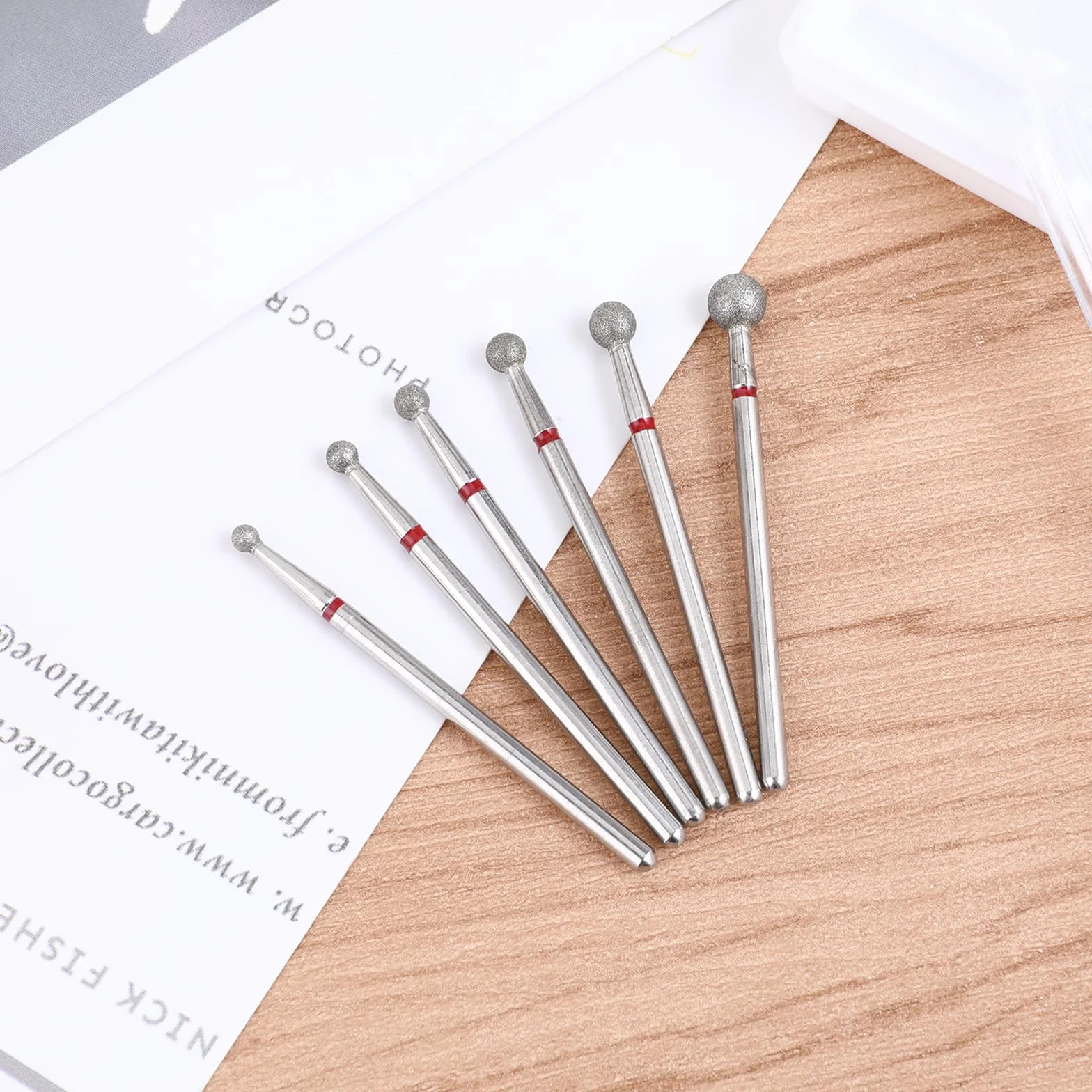 Sibba Lot de 6 Forets À Cuticules en Acier Inoxydable pour Manucure Pédicure Lime À Polir Outils Professionnels