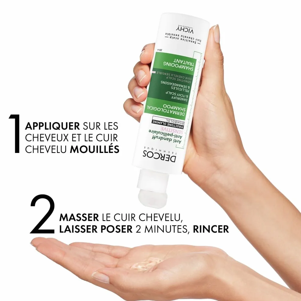 Vichy Dercos Shampooing Traitant Anti-Pelliculaire Pellicules Démangeaisons Cuir Chevelu Sensible 200ml