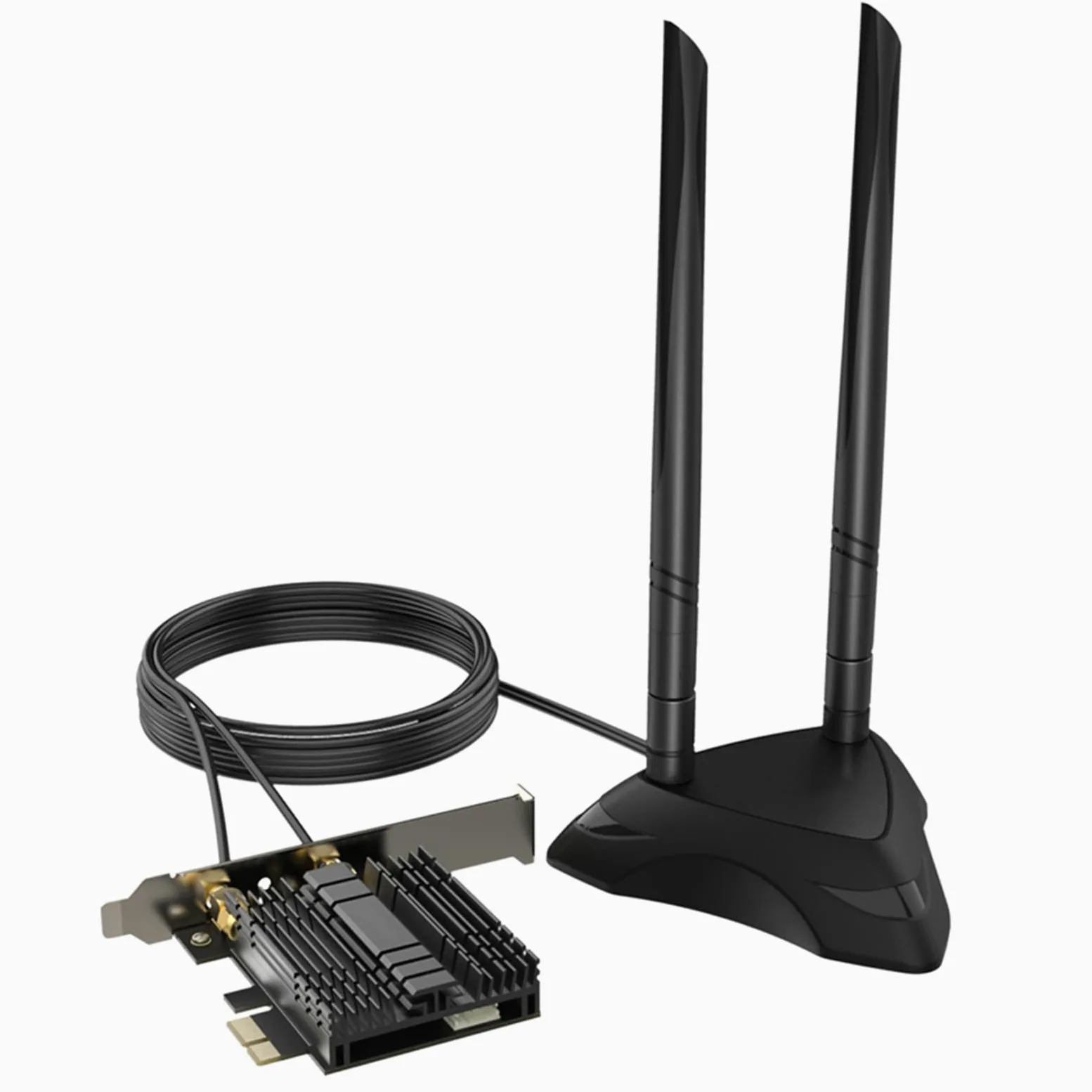 Adaptateur WiFi 6E PCIE WiFi, Prise en Charge de Windows 10, Windows 11 64 Bits, Vitesse de Transmission 5400 MBps,Compatible avec Tous Les appareils Bluetooth pour Un Usage Domestique
