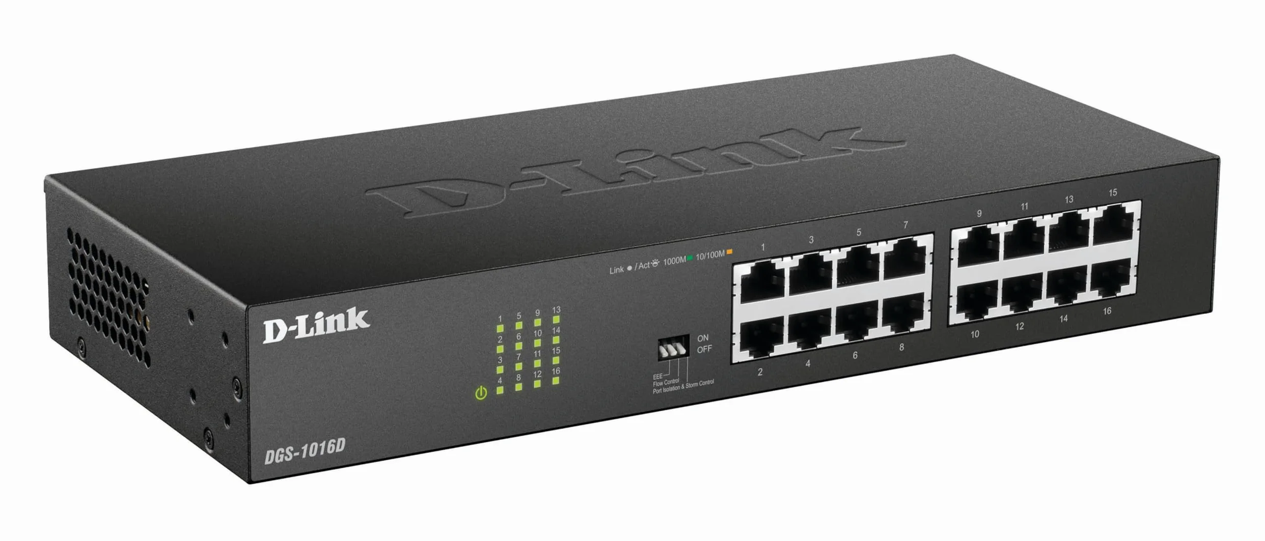 D-Link DGS-1016D Switch 16 Ports Gigabit Metallique 10/100/1000mbps - Idéal Partage de Connexion et Mise en Réseau Small/Home Office