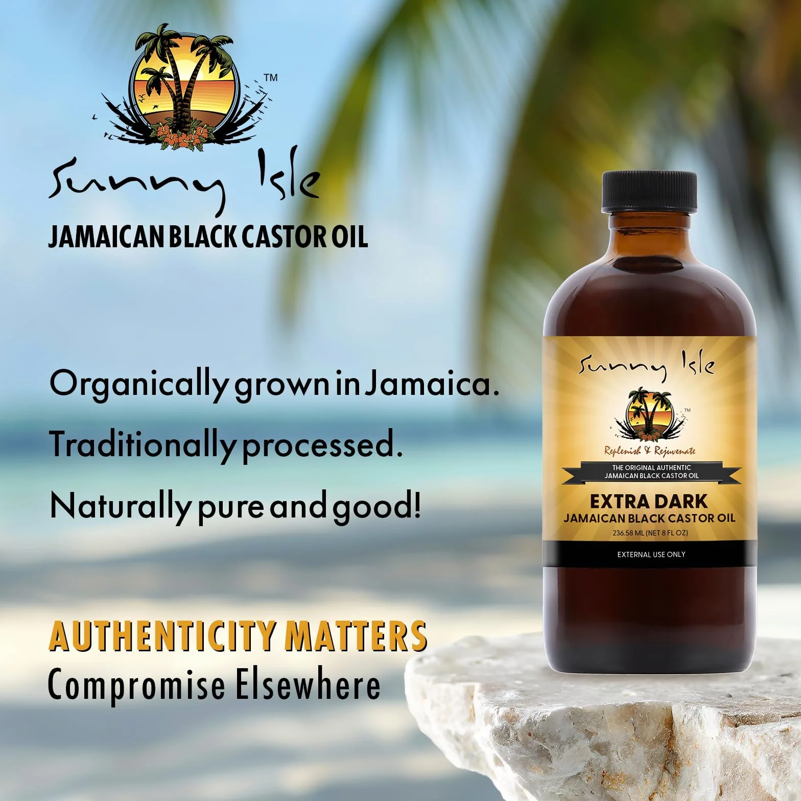 Sunny Isle Jamaican Extra Dark Huile de Ricin 236 ml