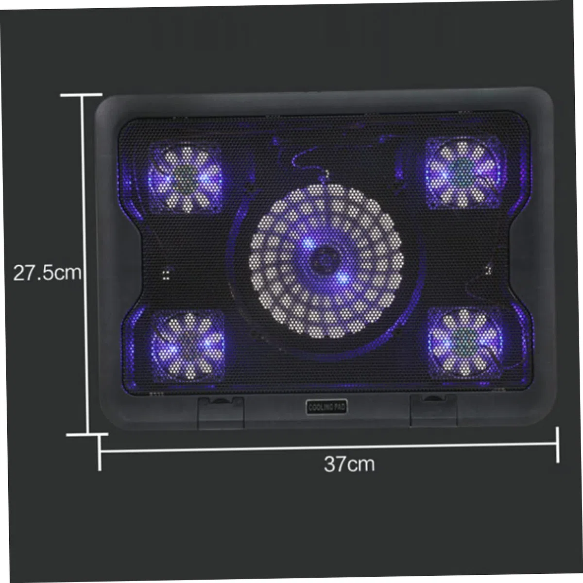 Support de Refroidissement pour Ordinateur Portable à 5 Ventilateurs Métal