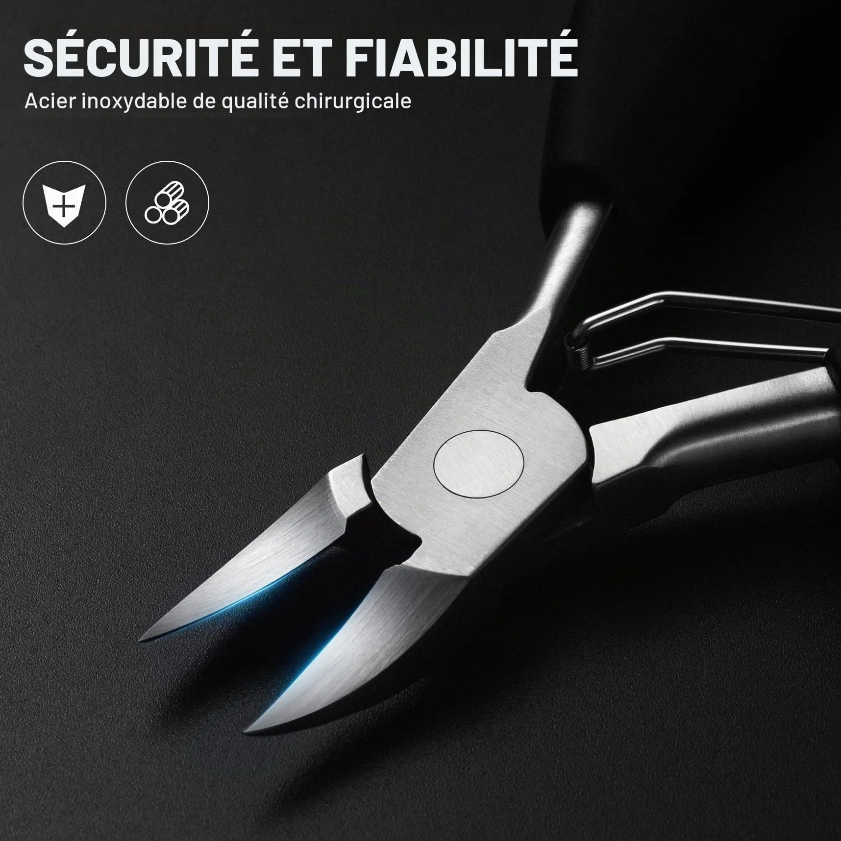 BEZOX Précision Coupe ongles Tondeuse Ongles épais Incarnés Grip souple