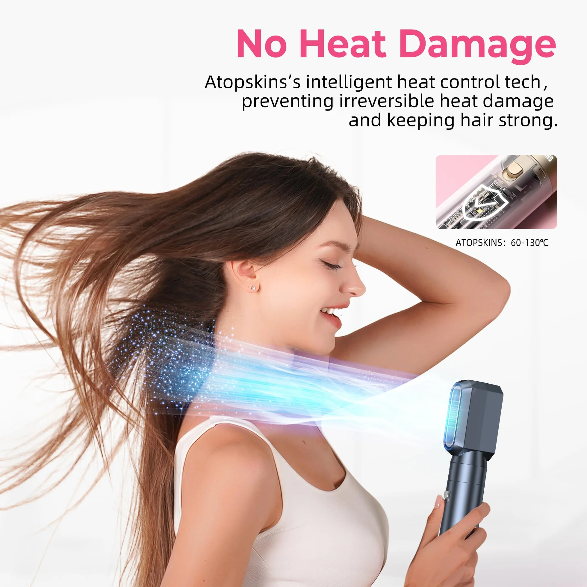 MogaWave Pro Air Styler 6 In 1 Hair Styler 1000W Brosse Soufflante Auto Boucleur à Air