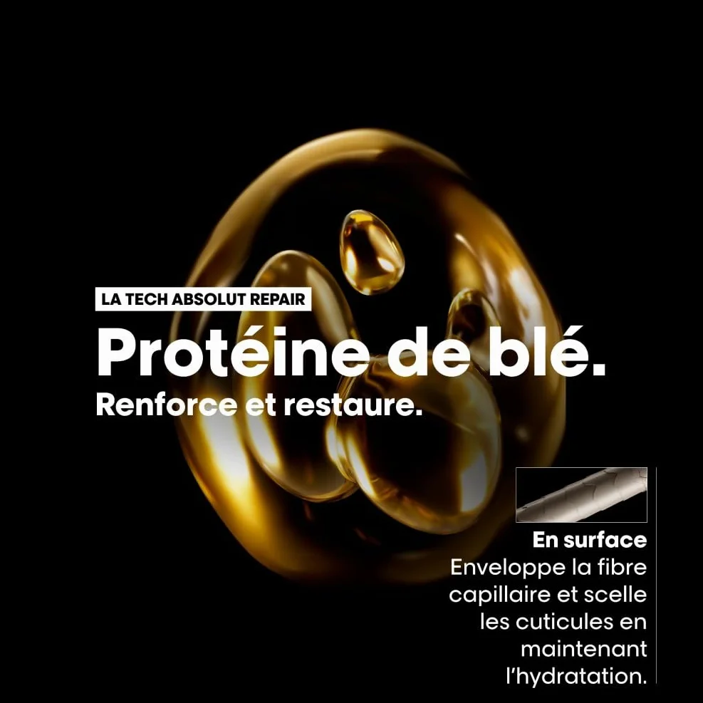 L'OREAL PROFESSIONNEL Absolut Repair Golden Restructuration Instantanée Cheveux Secs & Abîmés 7x Plus de Brillance