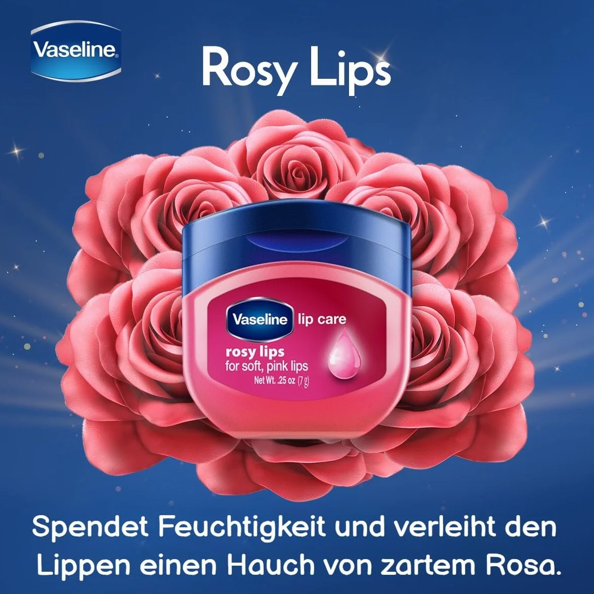 Vaseline Lip Therapy Baume à lèvres hydratant Set de 4 Rosy Crème Brûlée Original Cocoa Butter