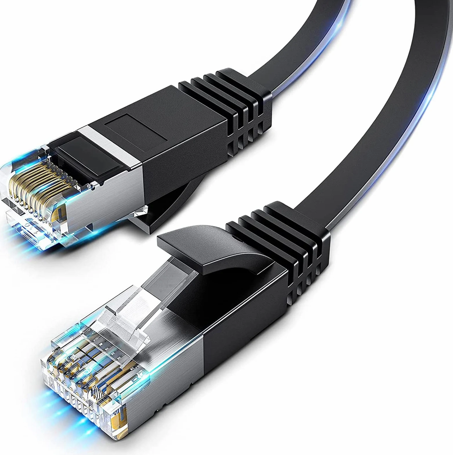 Câble Ethernet Cat 6 de 0,9 m, 1,8 m, 3 m, 4,6 m, 6 m, 9 m, 15 m, 30 m, 30 m, connecteurs RJ45, câble LAN professionnel, blindé pour une utilisation en intérieur et en extérieur (30 m - CAT6)