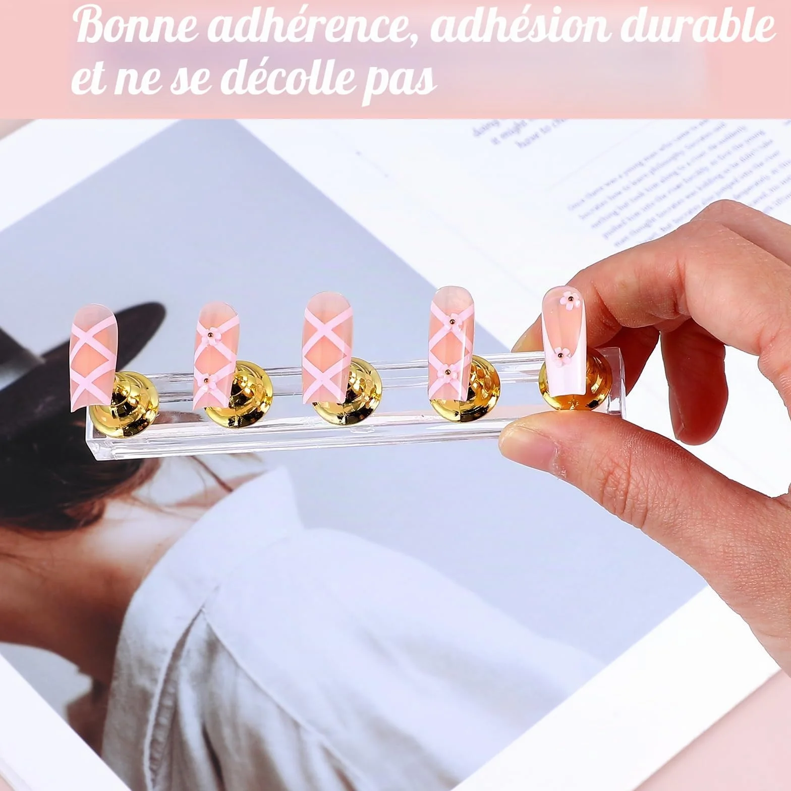Supports Acryliques d'Ongle 3600, Support d'Exercice pour Ongle Gel DIY