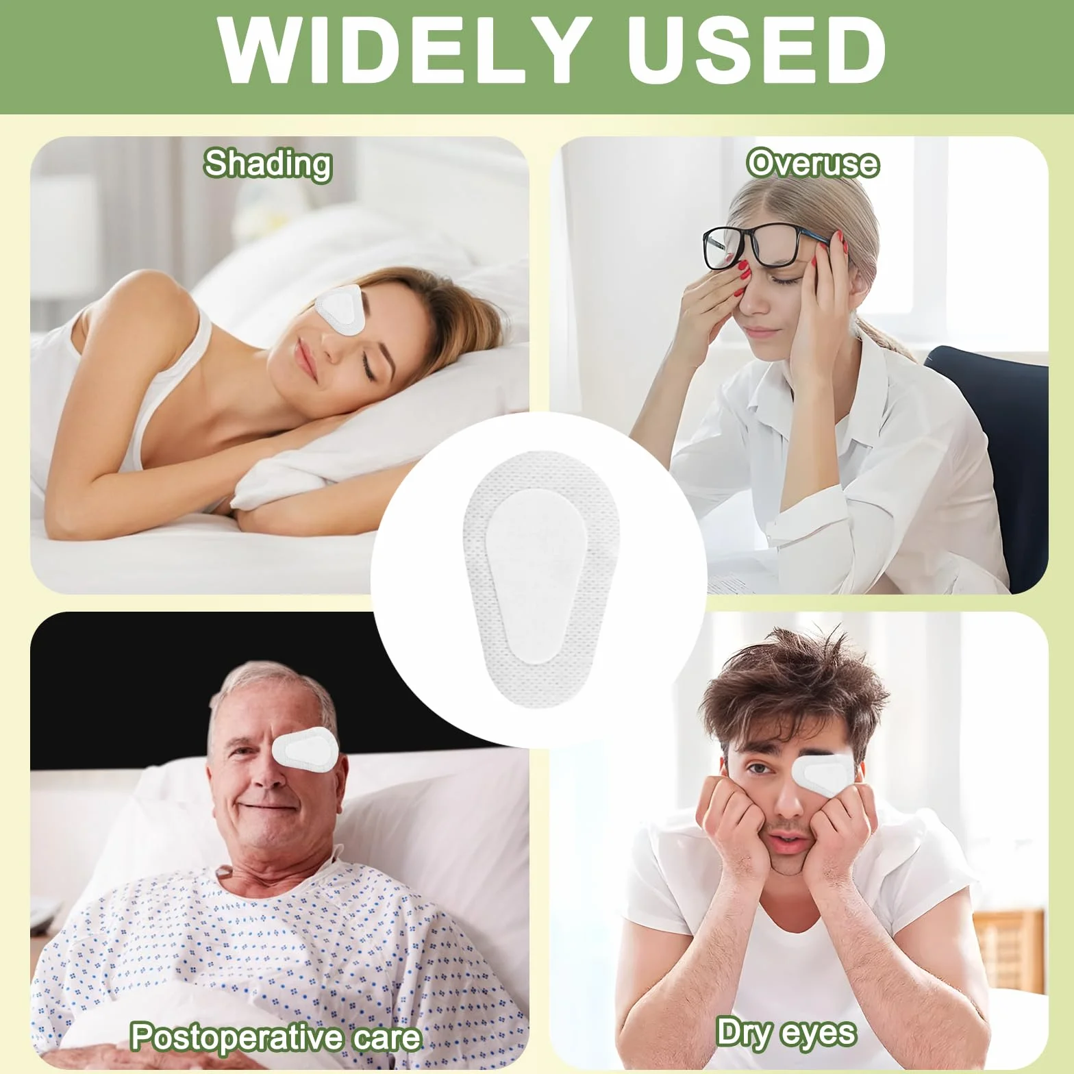 Pansements Oculaires Non Tissés 30 Pièces, Eye Patchs Jetables pour Amblyopie, Œil Paresseux