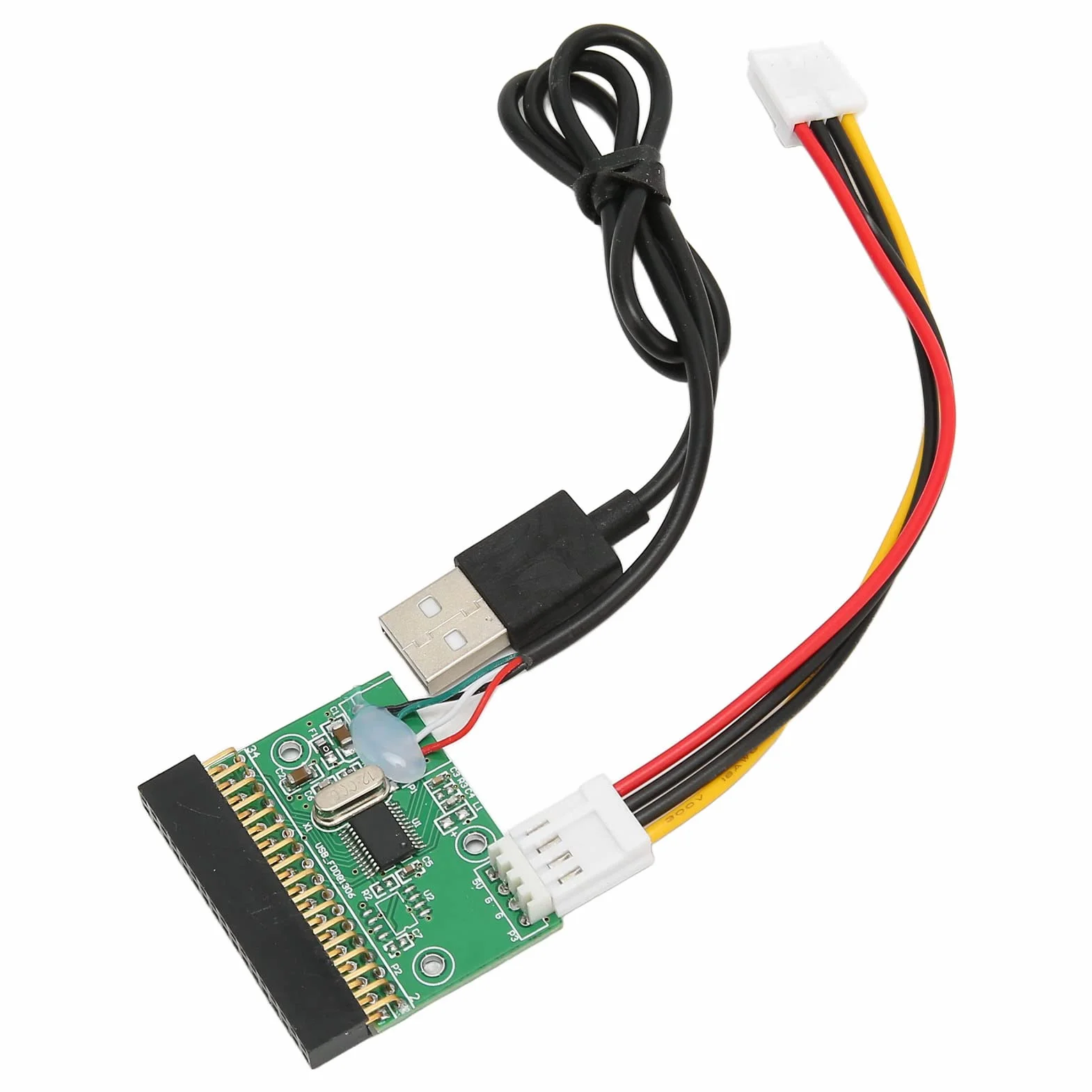 Denash Adaptateur Connecteur Lecteur Disquette 1,44 Mo 3,5 Pouces 34 Broches USB PCB Plug and Play