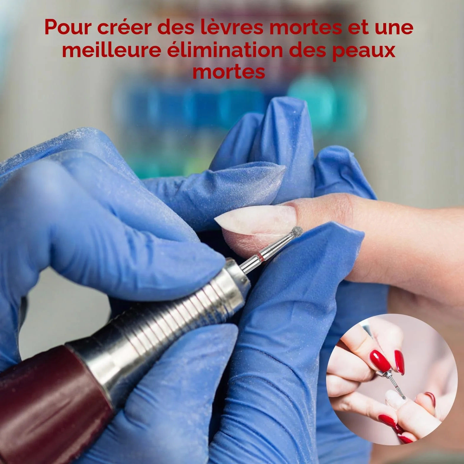 Sibba Lot de 6 Forets À Cuticules en Acier Inoxydable pour Manucure Pédicure Lime À Polir Outils Professionnels