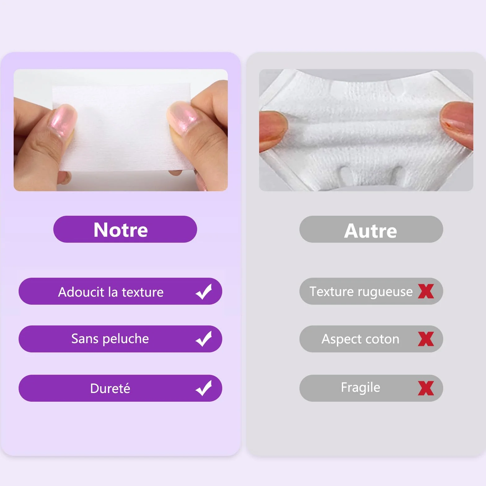 630 Pcs Disques Coton Non Pelucheux pour Ongles, Tampons Démaquillants pour Vernis et Gel (Blanc)