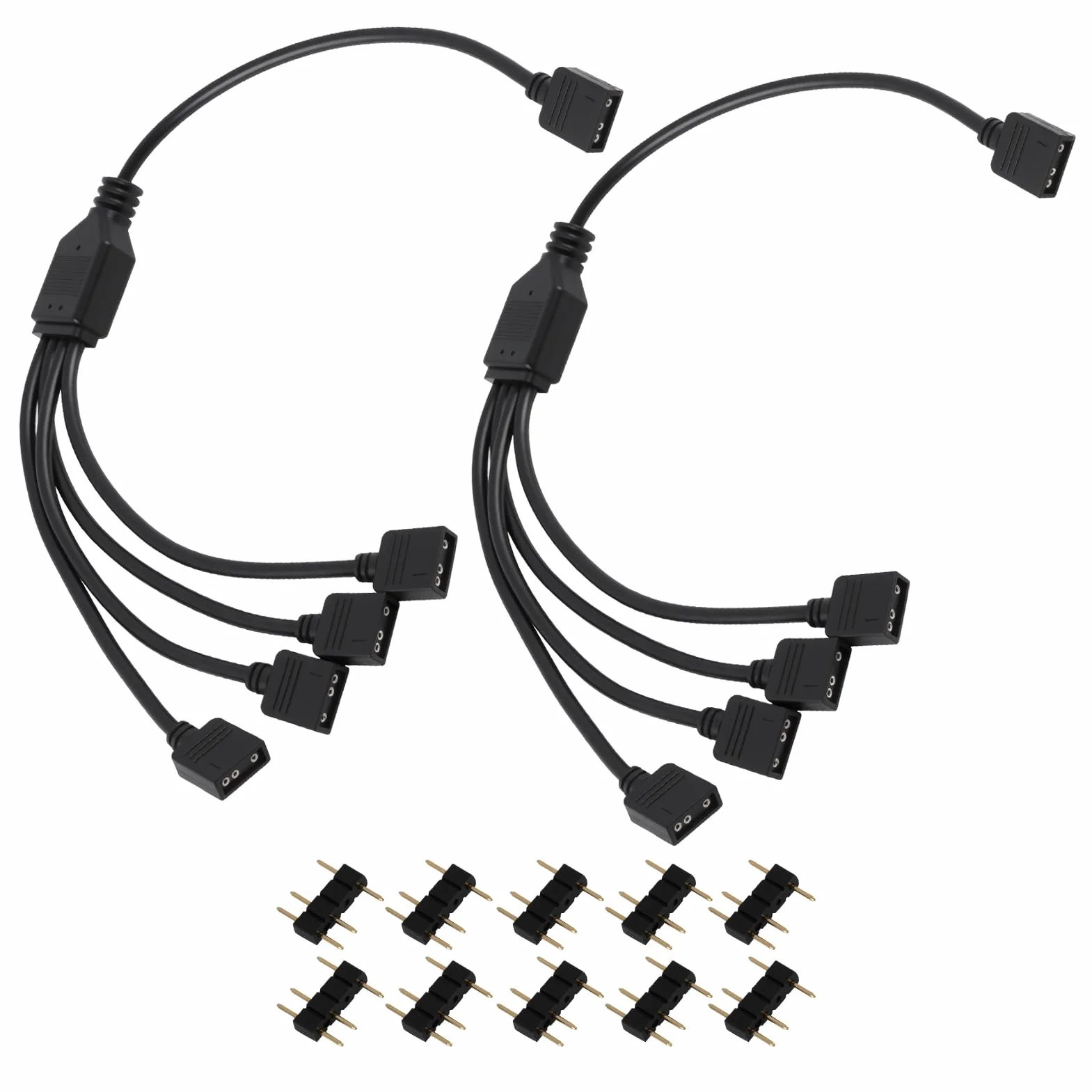 Hub ARGB 5V 3 Pin 1 vers 4 30 cm Câble Répartiteur Compatible ASUS MSI Gigabyte
