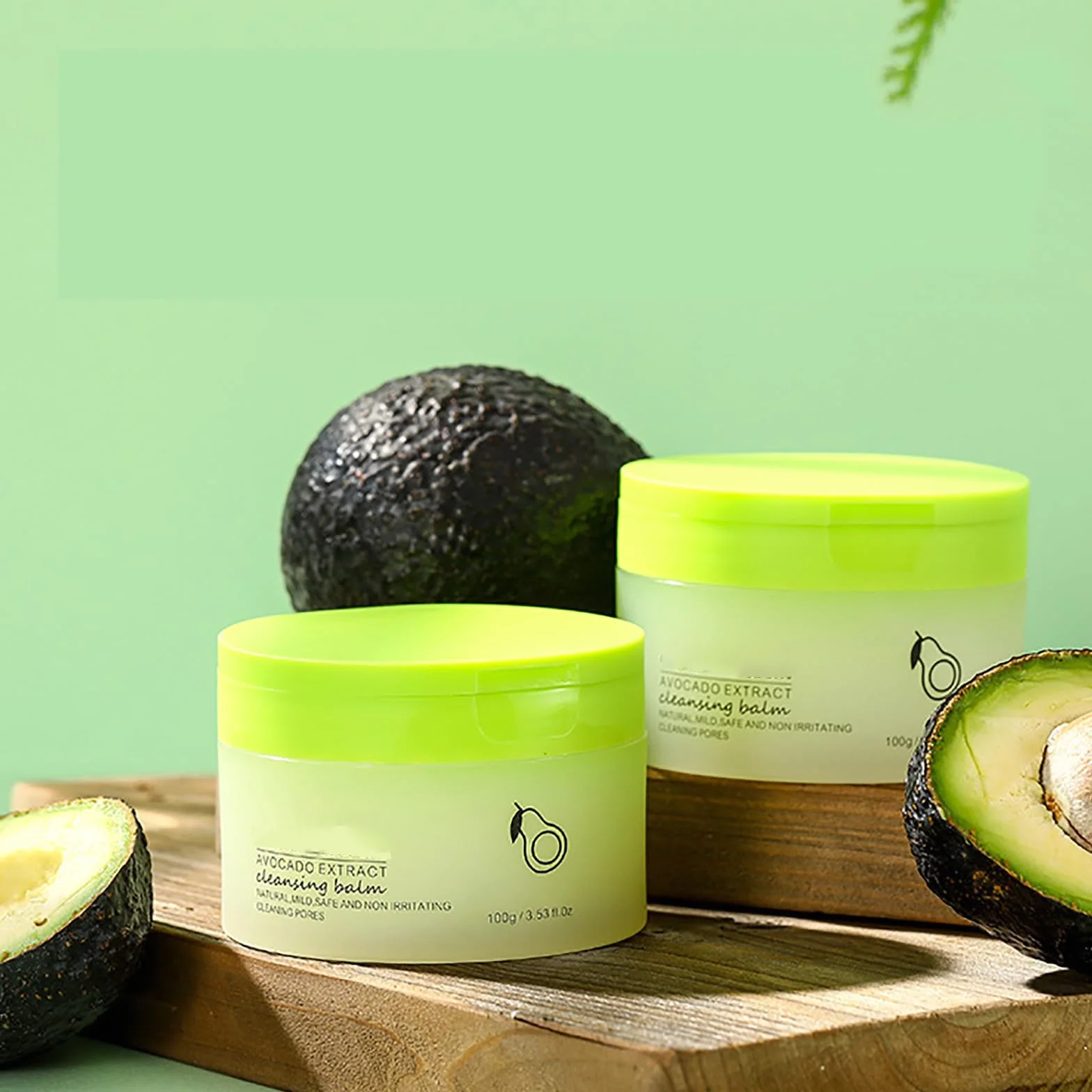 Baume Nettoyant D'Avocat Crème Démaquillante Portable Nettoyage en Profondeur 100G