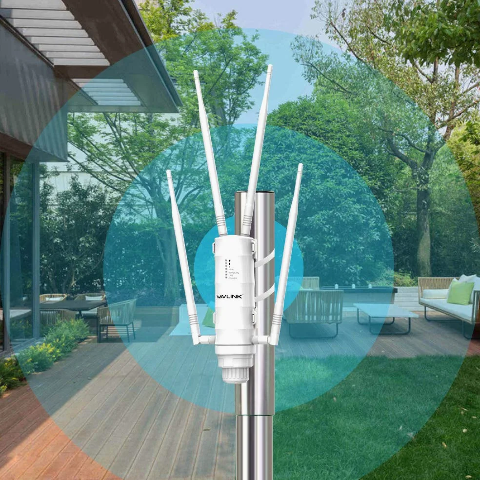 WAVLINK AC1200 Point d'accès sans Fil extérieur avec Couverture Longue portée répéteur WiFi Double Bande 2.4 + 5G avec PoE, Port Ethernet Gigabit