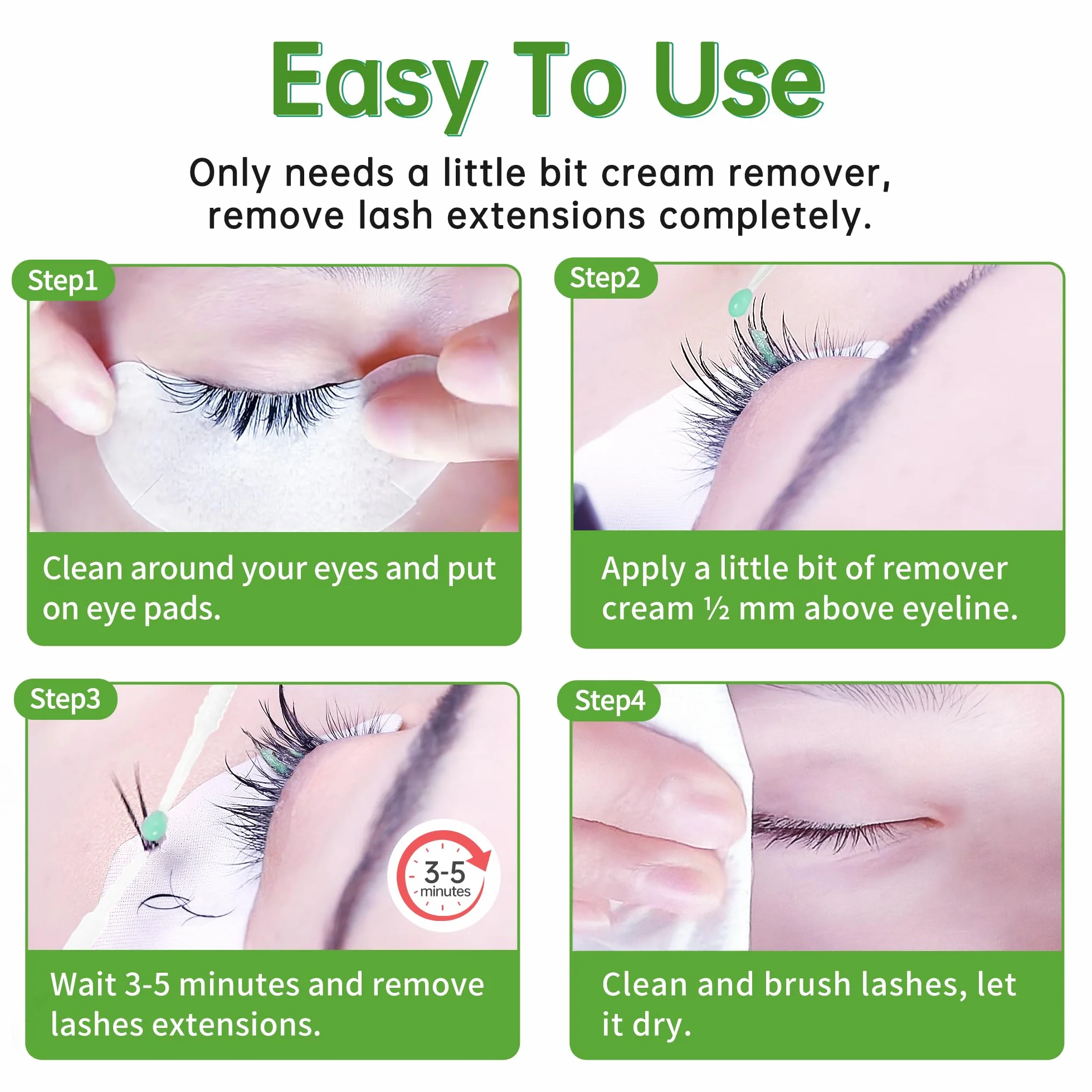 Crème démaquillante 5g Dissolvante Colle Pour Extensions de Cils Arôme d'aloès