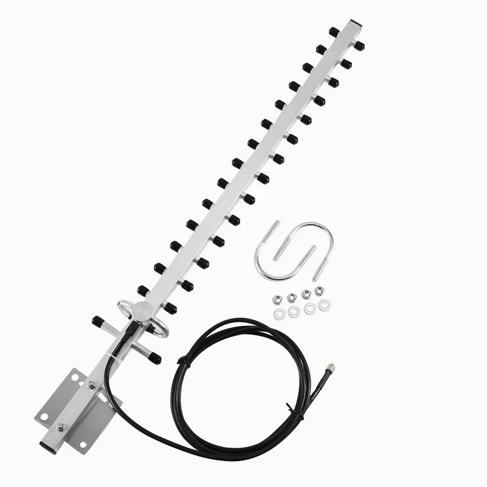 Richer-R 2.4GHZ 25dBi Antenne WiFi sans Fil RP-SMA Câble Extérieur 2M Extérieure Directionnelle WiFi Yagi pour Routeur