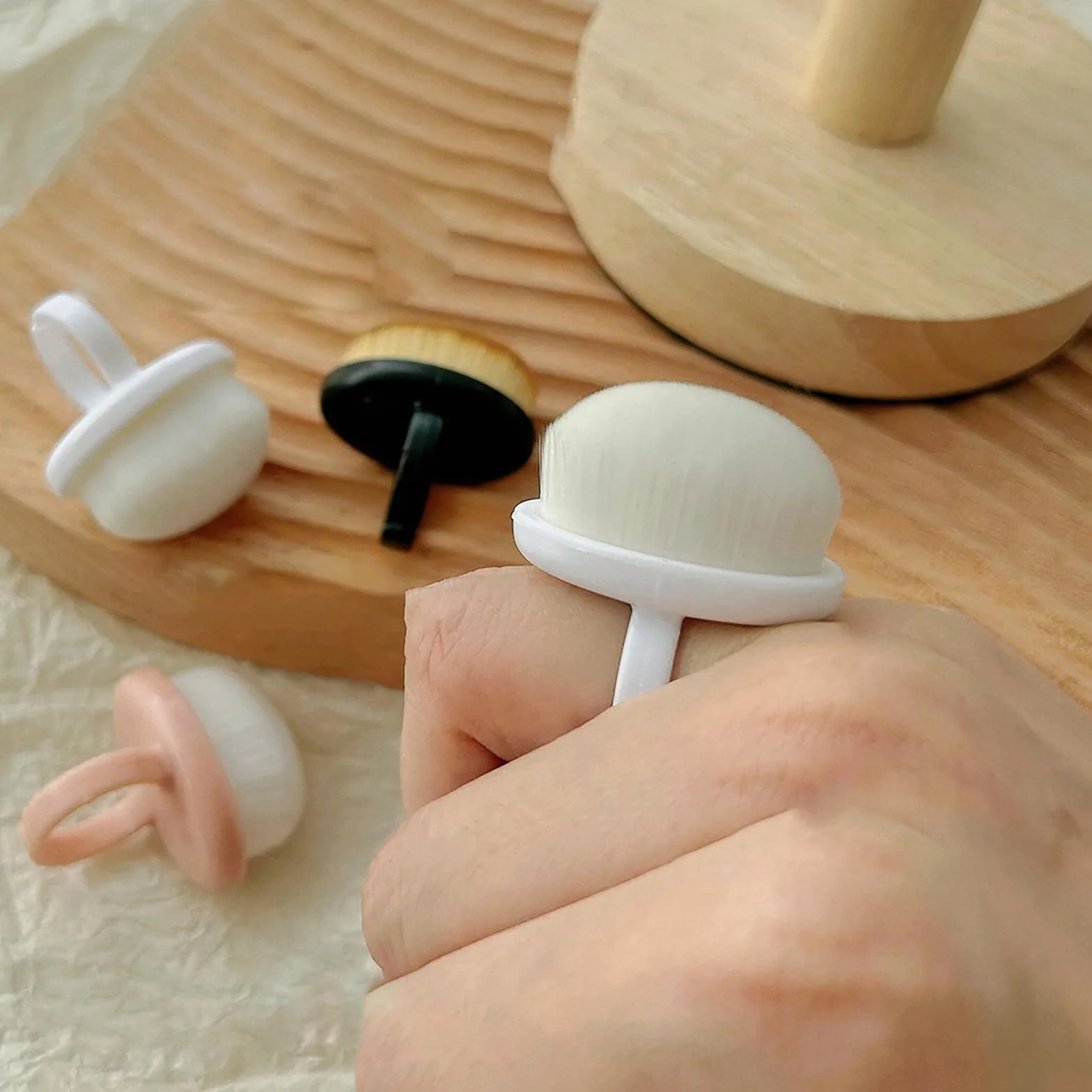 Lot de 5 pinceaux à poussière pour ongles - Pinceau de manucure