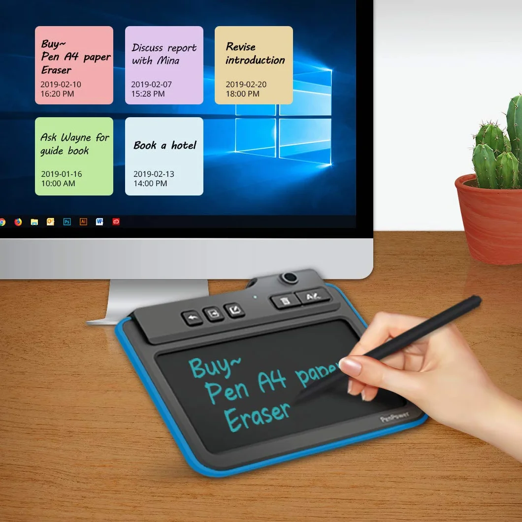 PenPower Write2Go Digitales Notiz-Pad USB 2.0 Integriertes Display Digitalisierung