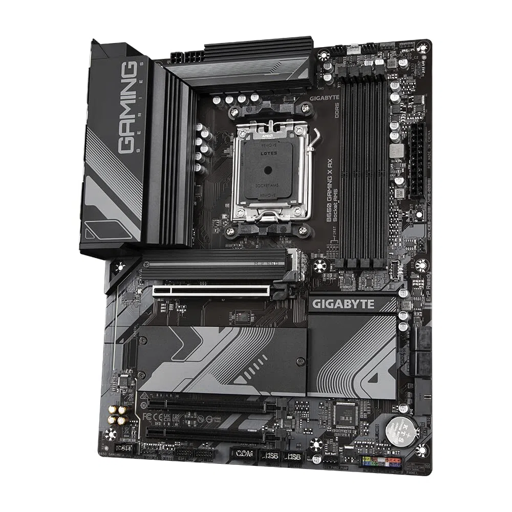 GIGABYTE B650 Gaming X AX Carte mère - Compatible avec Les processeurs AMD Série 9000, VRM numérique 8+2+2 Phases, jusqu'à 8000 MHz DDR5 (OC), 1xPCIe 5.0 + 2xPCIe 4.0 x4 M.2, Wi-FI 6E, LAN 2.5GbE