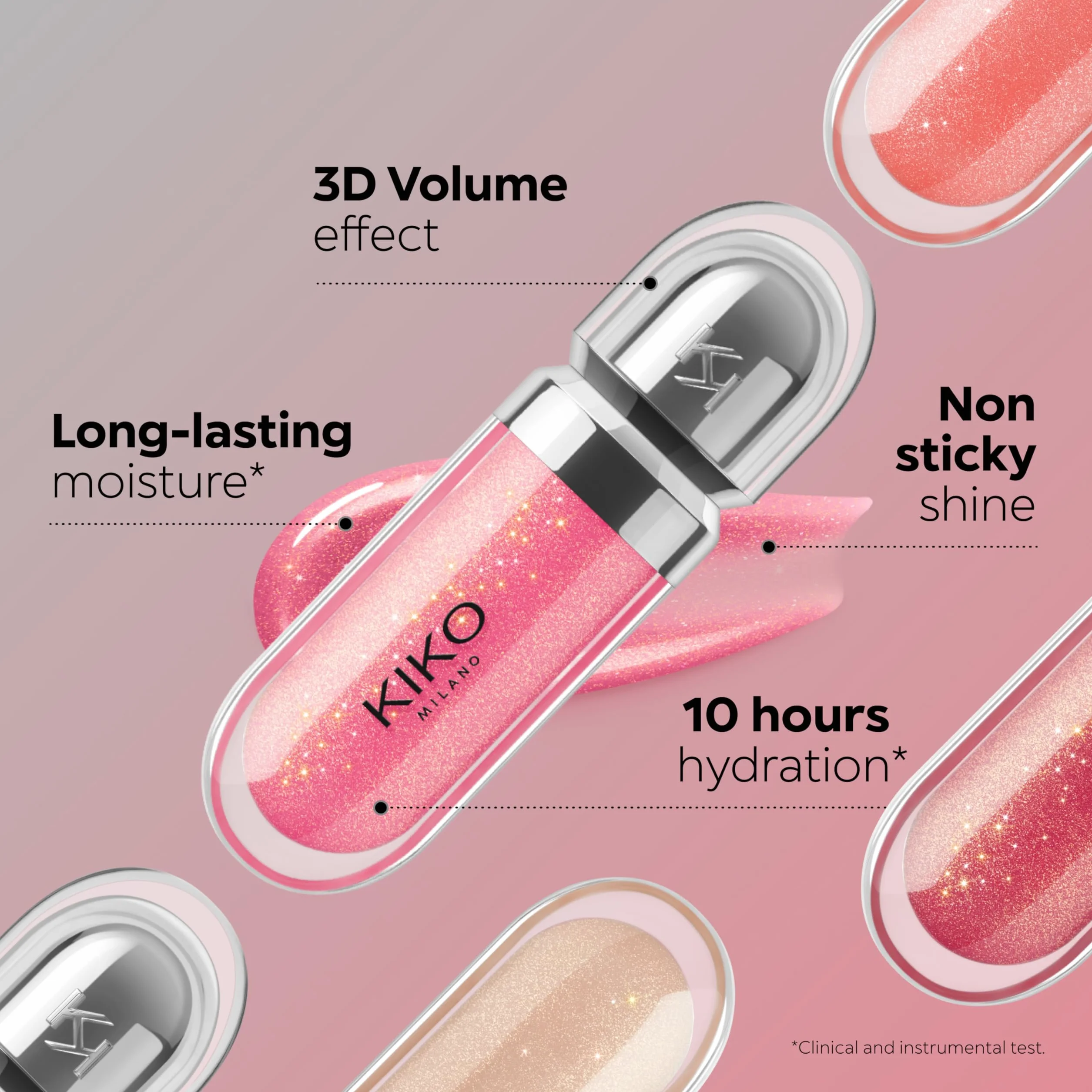KIKO Milano 3D Hydra Lipgloss 17 Brillant à Lèvres Hydratant Longue Tenue