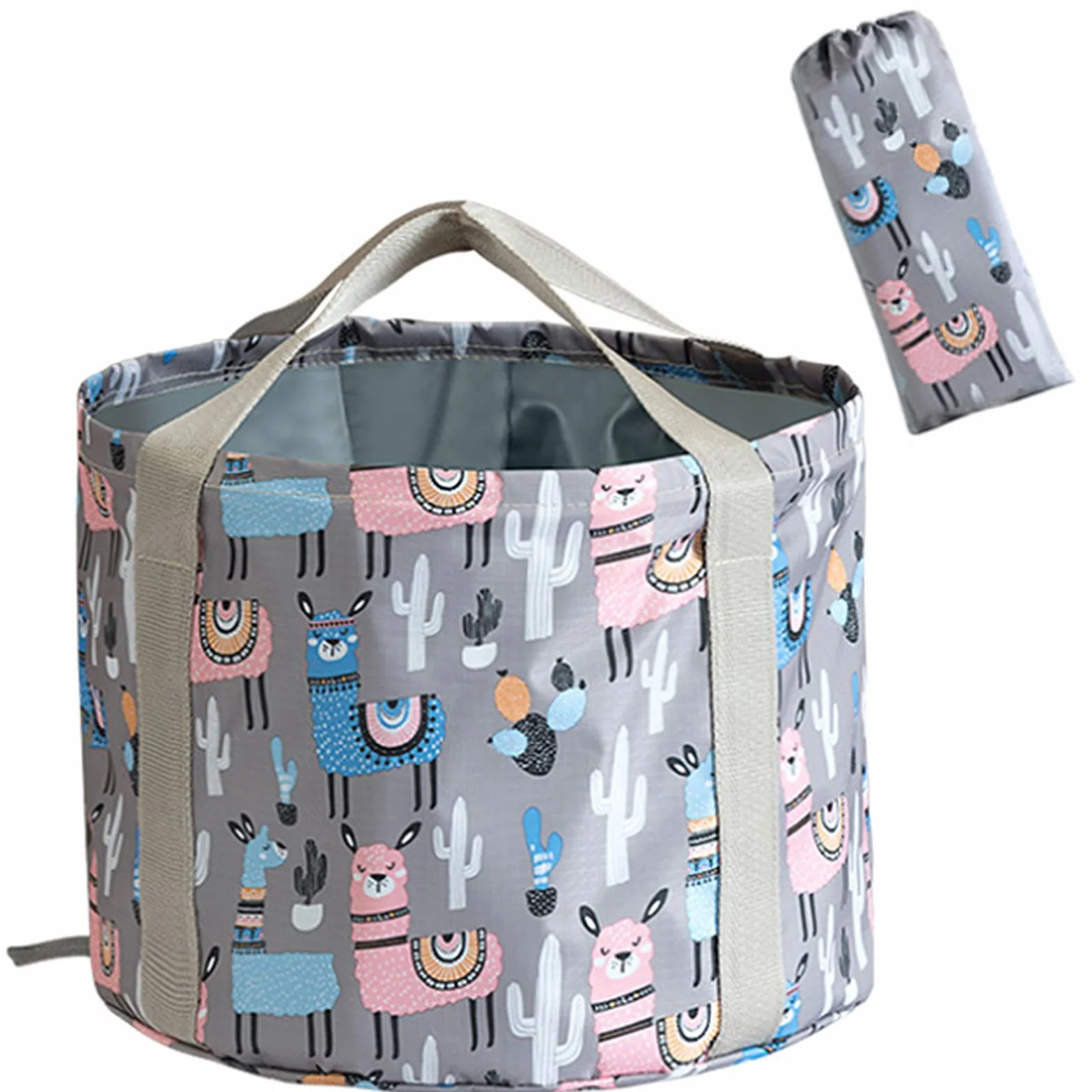 Seau Pliable 26L pour Tremper Les Pieds, Bain De Pieds Portable, Bassine Pliante pour Camping Pêche Plage Jardin