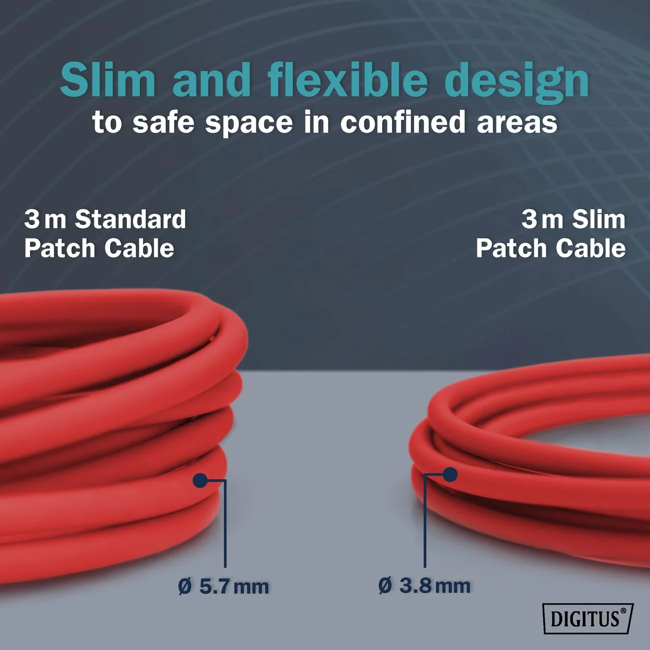 DIGITUS Câble LAN Cat 6A – 5 m – 10 pièces – Slim – F/FTP – Rouge | 10 Gbit/s – Blindé – PoE+ – AWG 32/7 – LSZH – Câble réseau RJ45 – Compatible Cat 6 et Cat 7