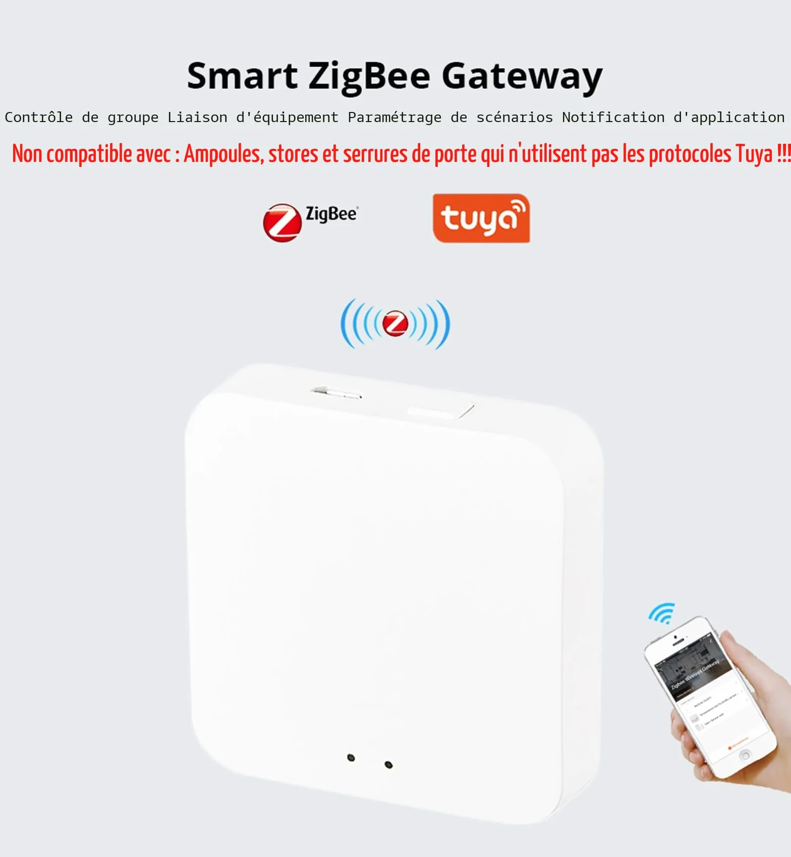 Zigbee Hub WiFi Bluetooth Dual Mode Gateway Tuya Smart Home Bridge Wireless Control Intelligent Gateway