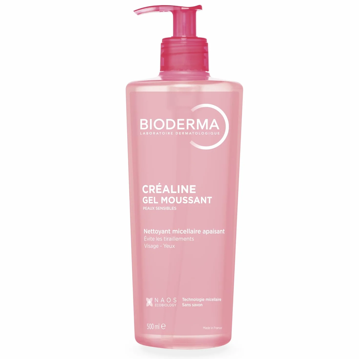BIODERMA Sensibio Gel Moussant Micellaire 500 ml - Nettoyant apaisant pour peaux sensibles