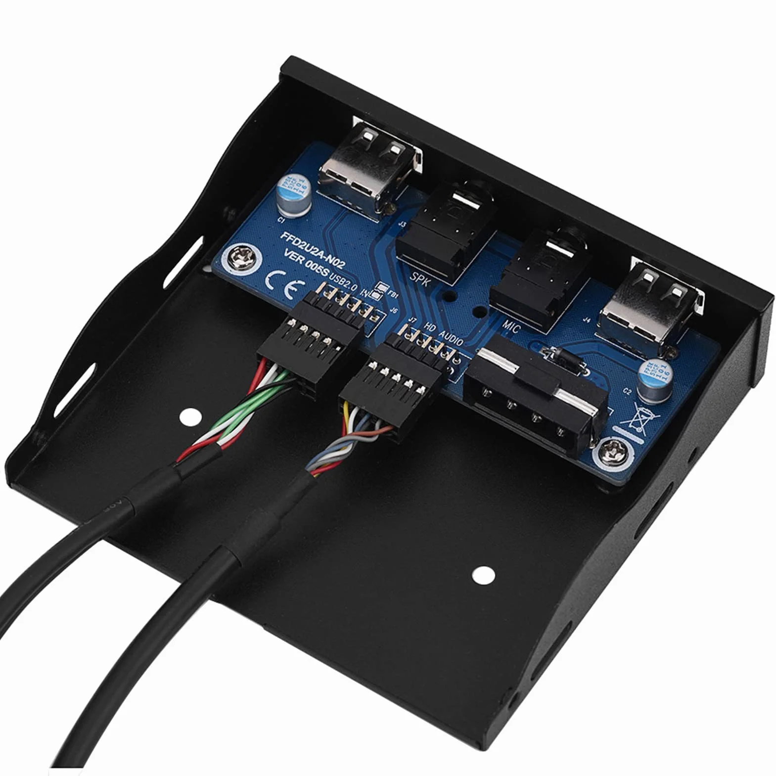 Panneau Avant PC 3.5 Lecteur de Carte Interne USB 2.0 HDAudio 15x11x3 cm Interface 9 Broches